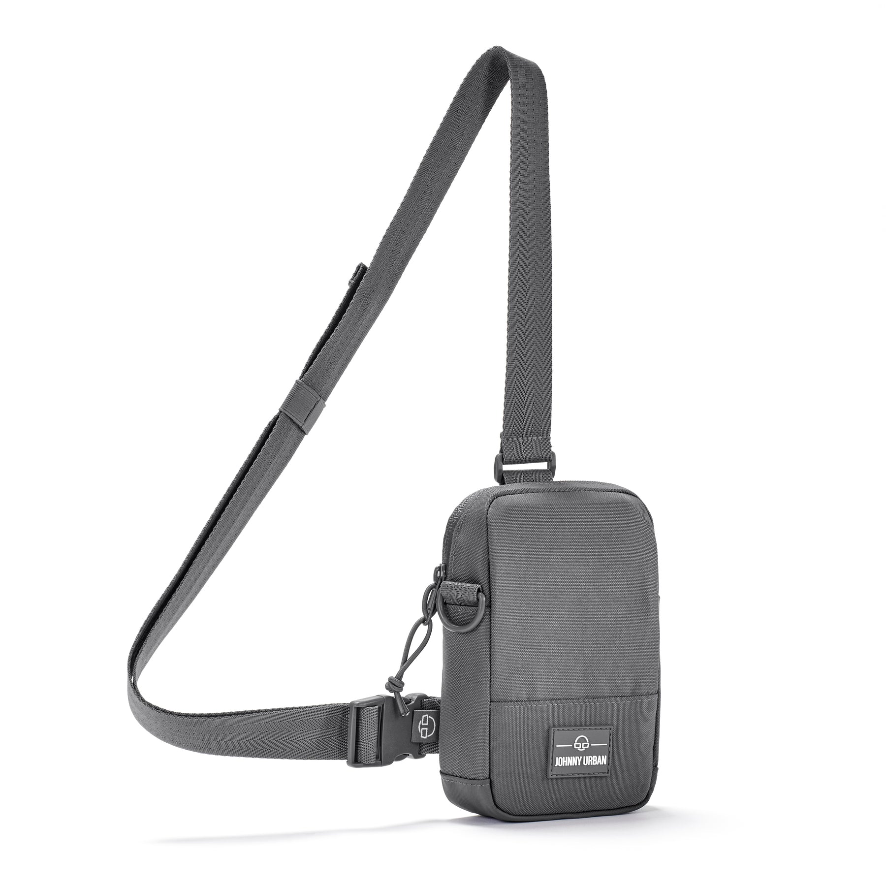 Johnny Urban Front Pack 'Arthur' in Grau mit verstellbarem Gurt und Logo-Patch