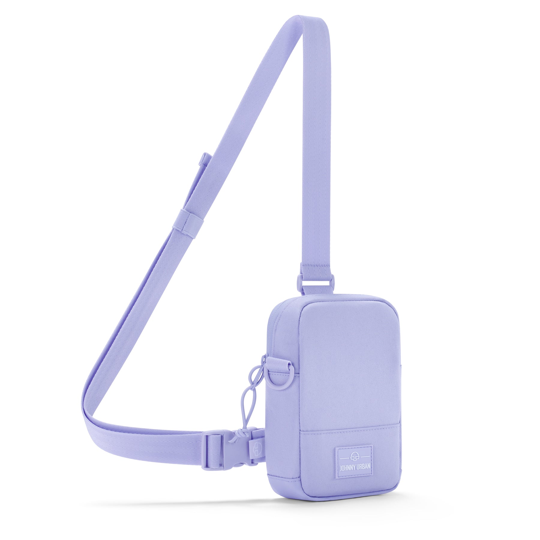 Front Pack 'Arthur' von Johnny Urban, lila, rechteckige Form, längenverstellbarer Schultergurt, kleine Tasche mit Reißverschluss