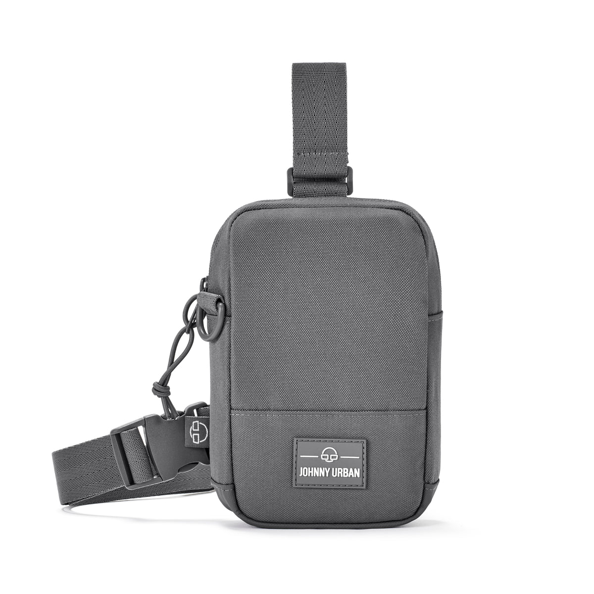 Johnny Urban Front Pack 'Arthur' in dunkelgrauem, rechteckigem, robustem Material mit verstellbarem Gurt