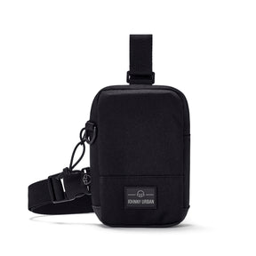 Schwarzes Front Pack 'Arthur' von Johnny Urban mit rechteckiger Form und verstellbarem Gurt