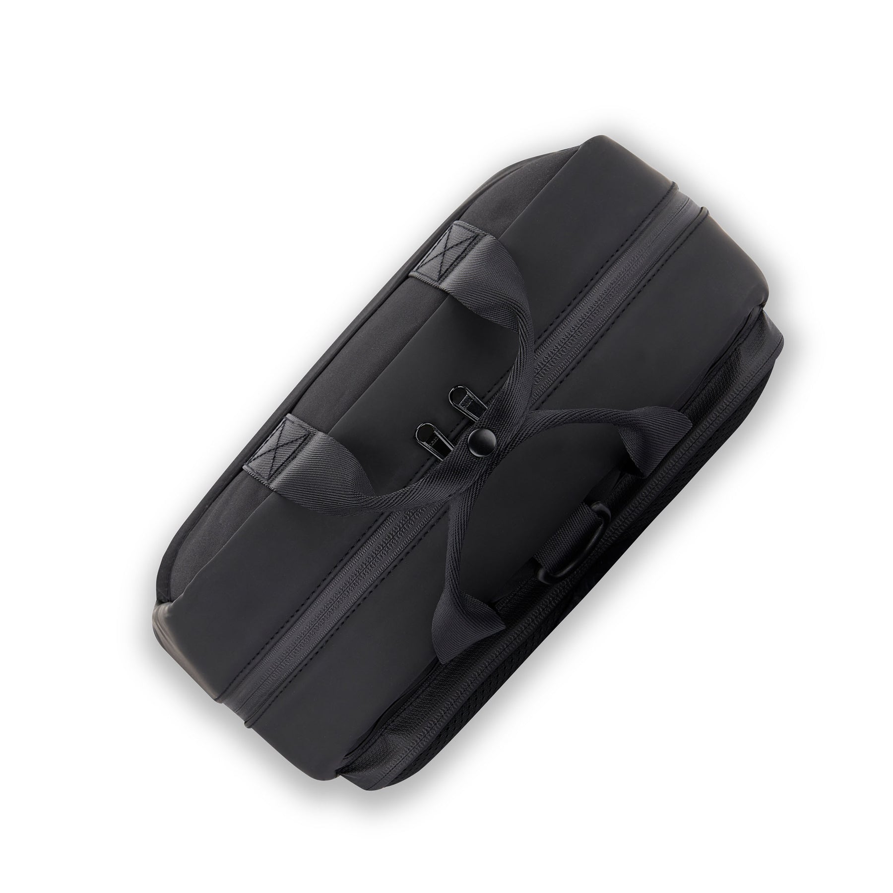 Schwarzer, kompakter Johnny Urban Rucksack 'Jona Medium' mit Griffen, geeignet für Fahrradgepäckträger