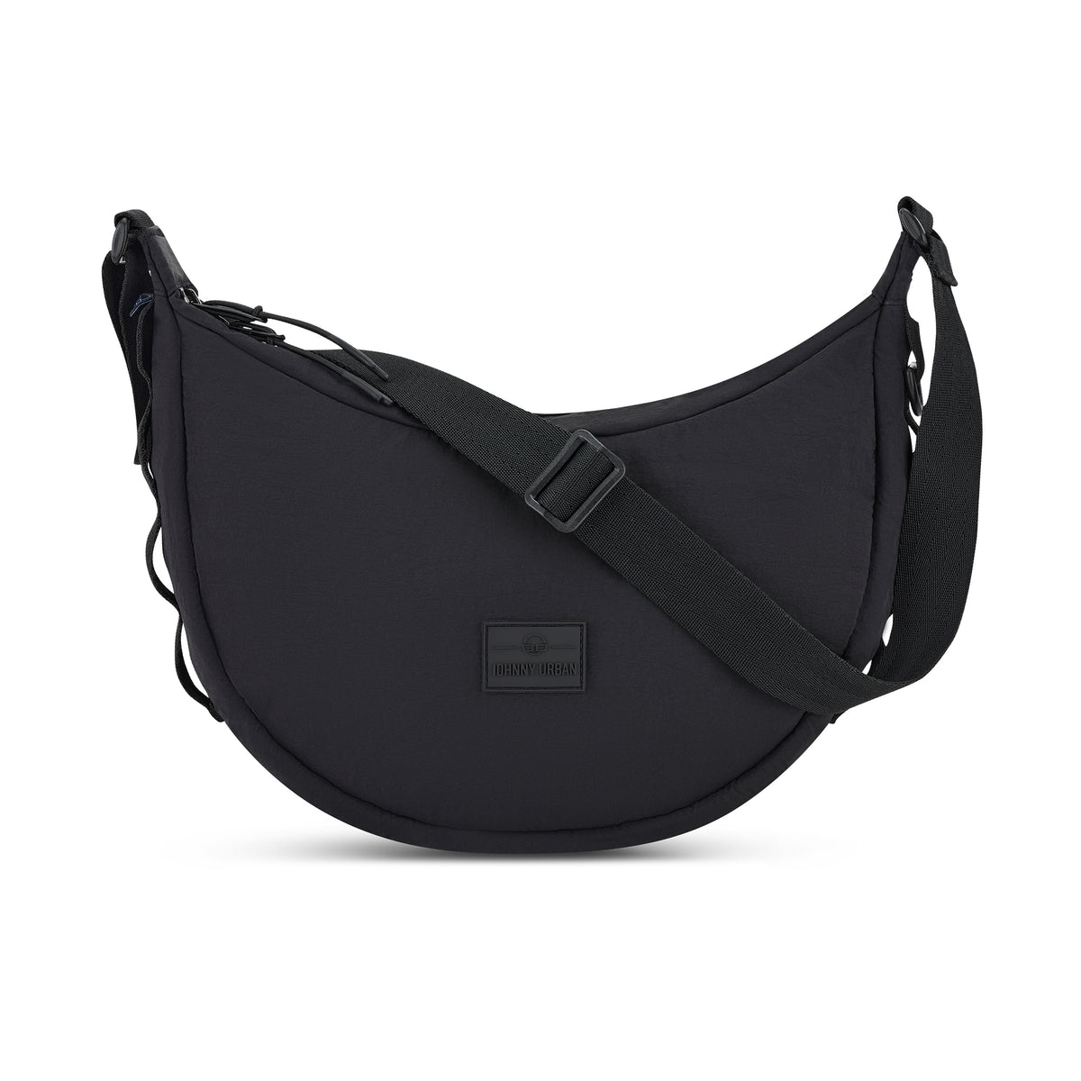 Schwarze Half Moon Bag "Kaia Medium" von Johnny Urban mit verstellbarem Schultergurt