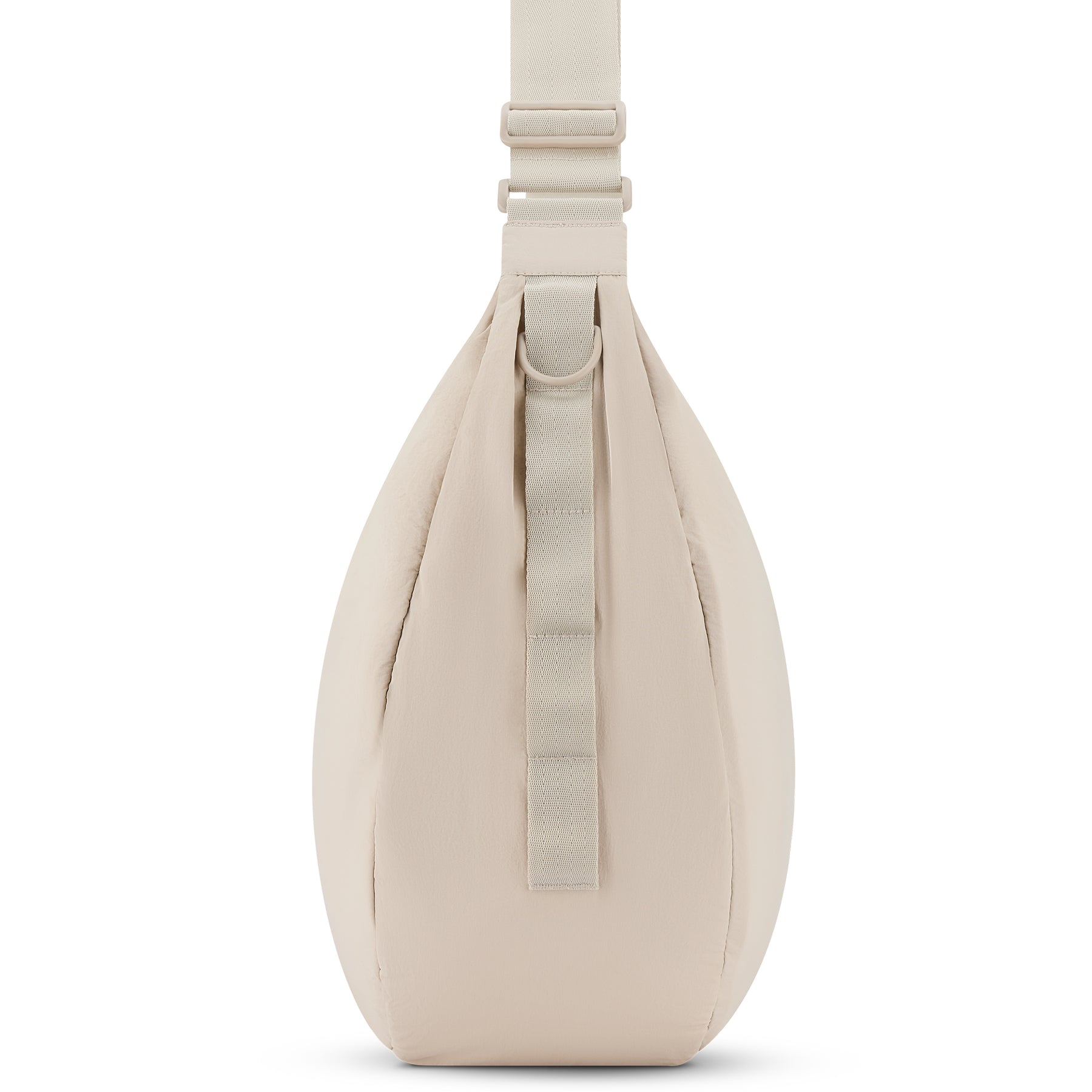 Johnny Urban Half Moon Bag 'Kaia XL' in beige Sand mit verstellbarem Schultergurt und D-Ring