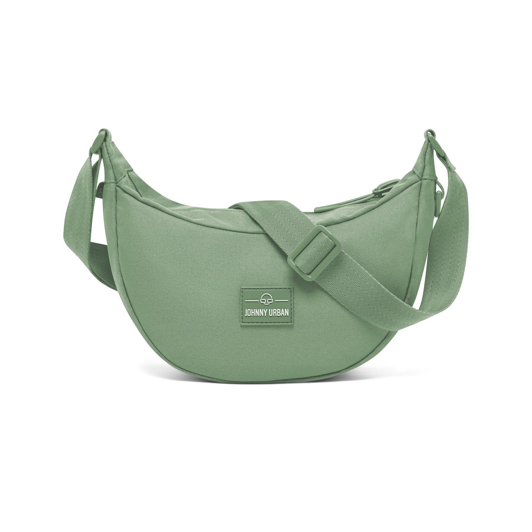 Halbmondtasche 'Ally Small' von Johnny Urban in Salbeigrün mit verstellbarem Träger