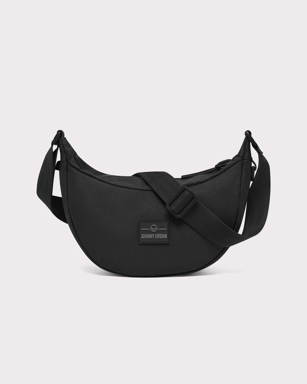 Kleine schwarze Half Moon Bag 'Ally Small' von Johnny Urban mit verstellbarem Schultergurt