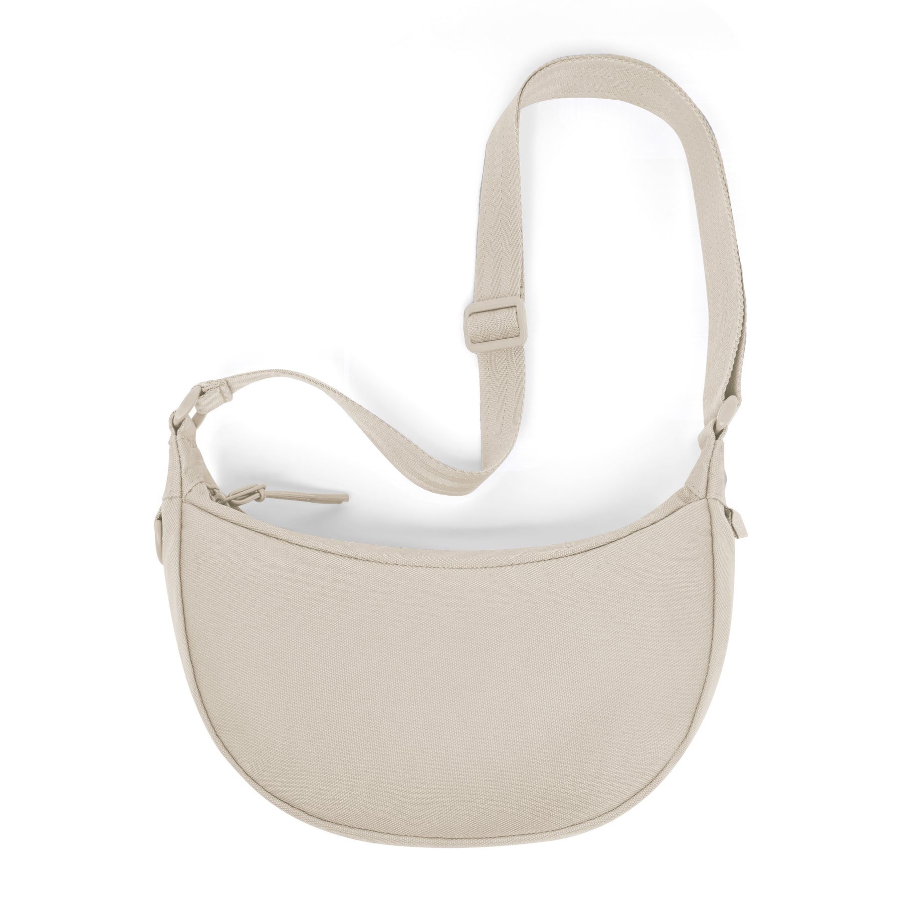 Halbmondtasche Ally Small in Sandfarbe mit verstellbarem Schultergurt