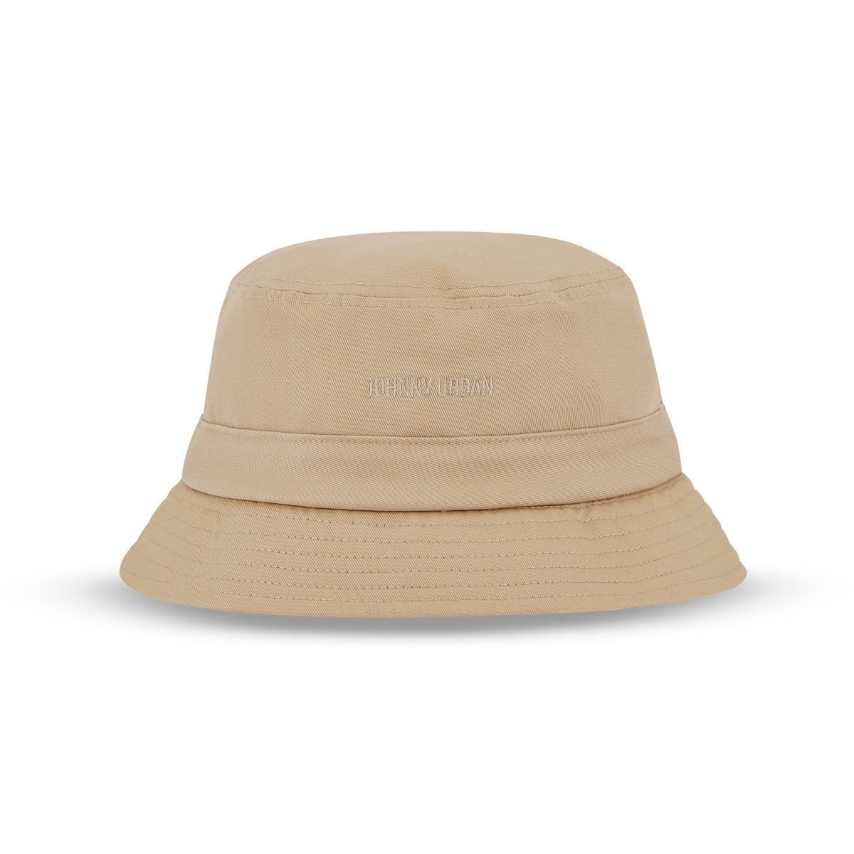 Johnny Urban Bucket Hat 'Gill' in Sandfarbe, einfacher Stoff mit Ton-in-Ton Logostickerei