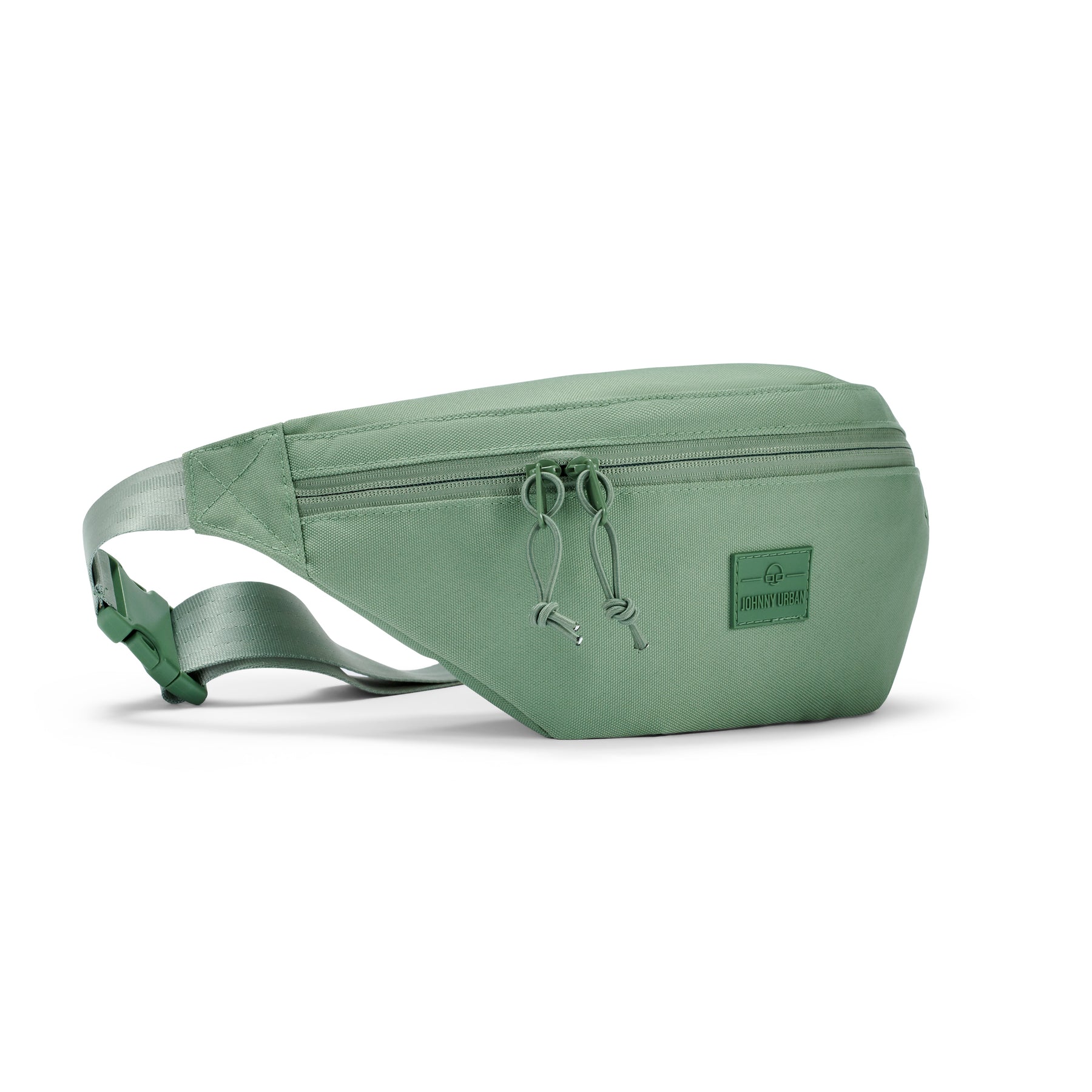 Große Bauchtasche 'Erik Large' von Johnny Urban in Salbeigrün mit Reißverschluss und verstellbarem Gurt