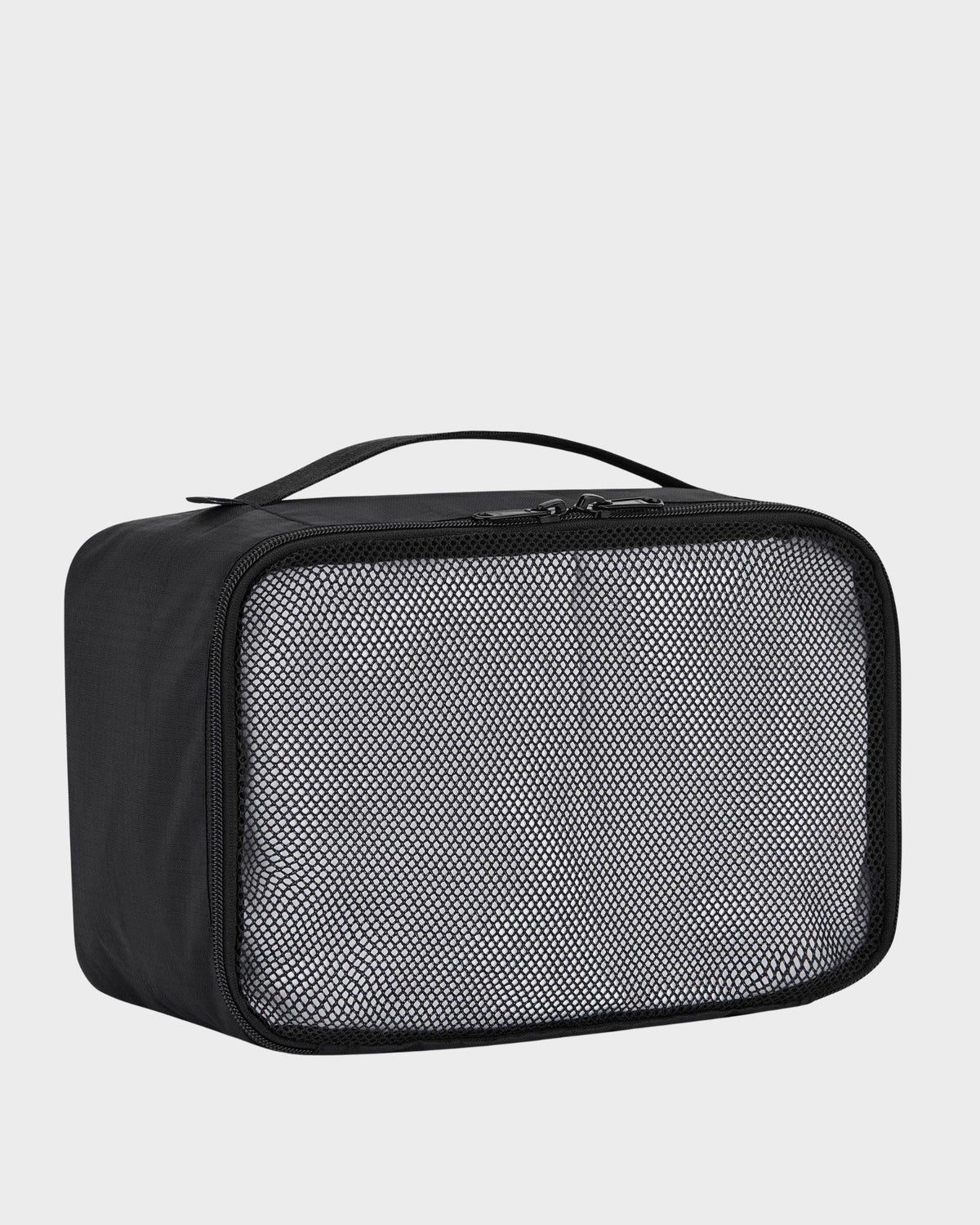 Schwarze Kleidertasche 'Zack' mit Mesh-Front und Tragegriff