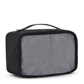 Schwarze Kleidertasche 'Zack' mit Mesh-Front und Tragegriff