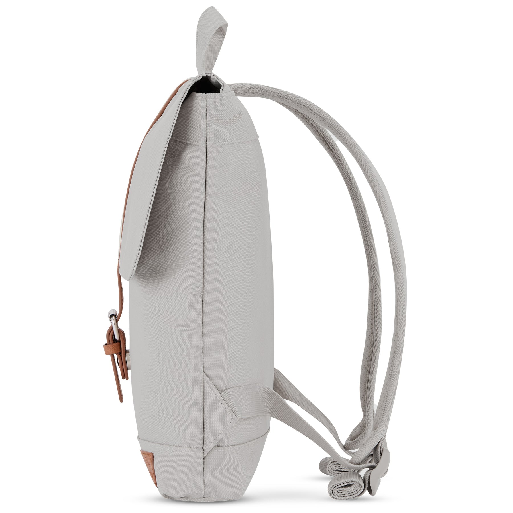 Kleiner beiger Damenrucksack 'Mia' mit Lederakzenten und verstellbaren Schultergurten