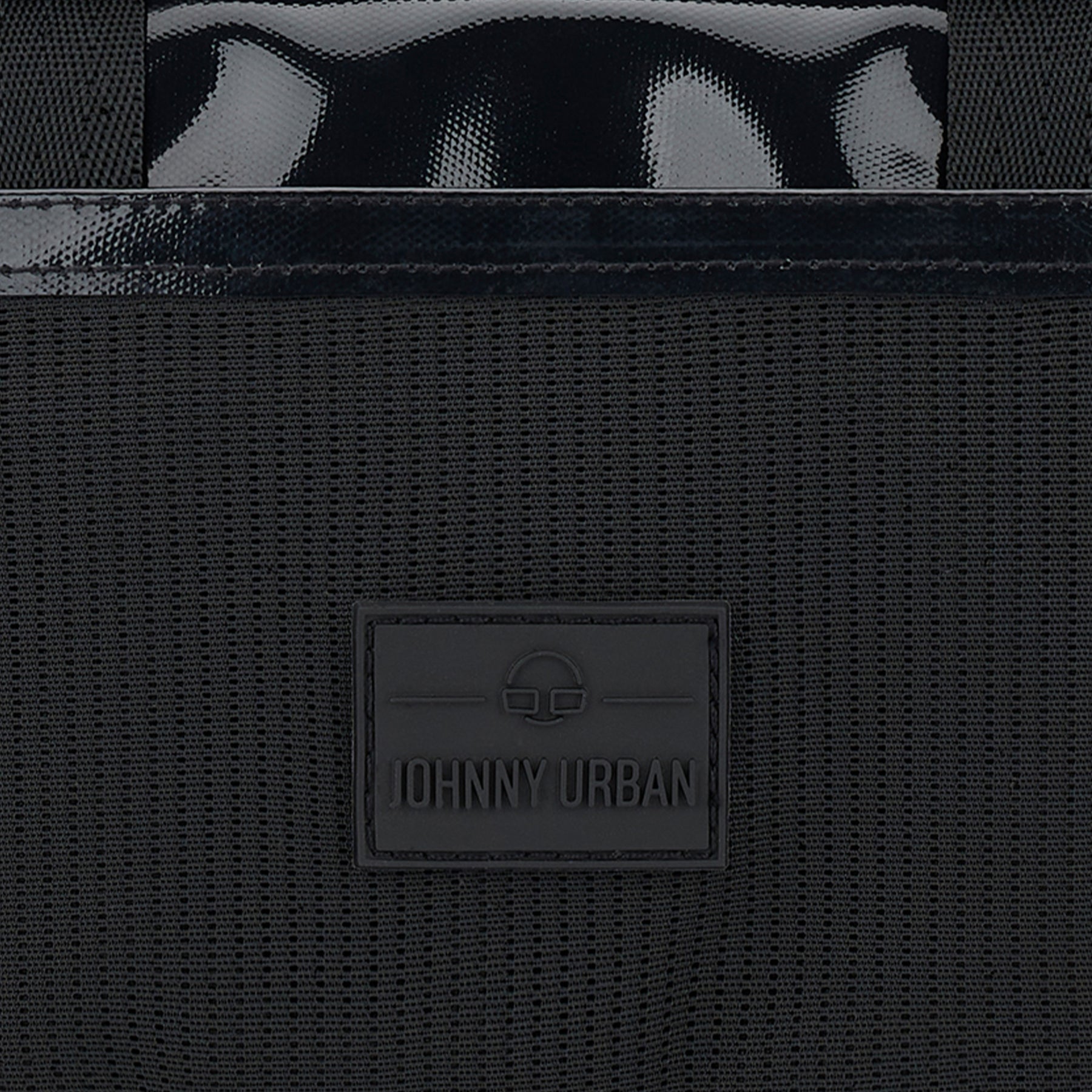 Schwarze wasserabweisende Lenkertasche Fahrrad 'Nelson' mit Johnny Urban Logo