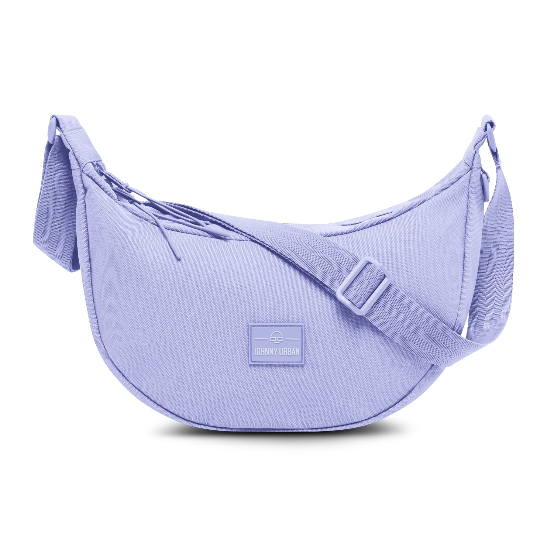Johnny Urban Half Moon Bag 'Ally Medium' in fliederfarbenem Textil mit verstellbarem Schultergurt