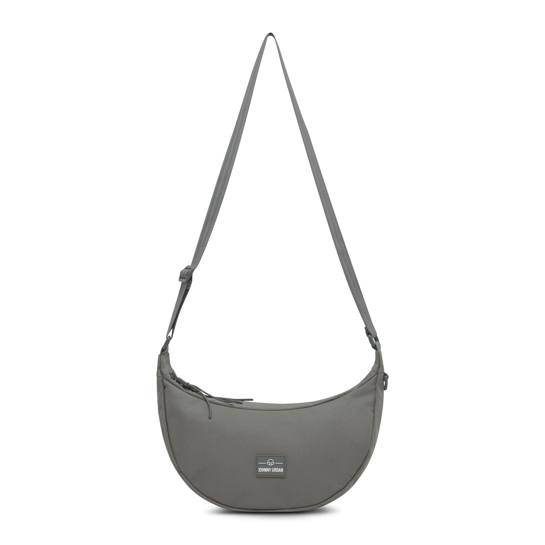 Halbmondtasche 'Ally Medium' von Johnny Urban in Grau mit verstellbarem Schulterriemen