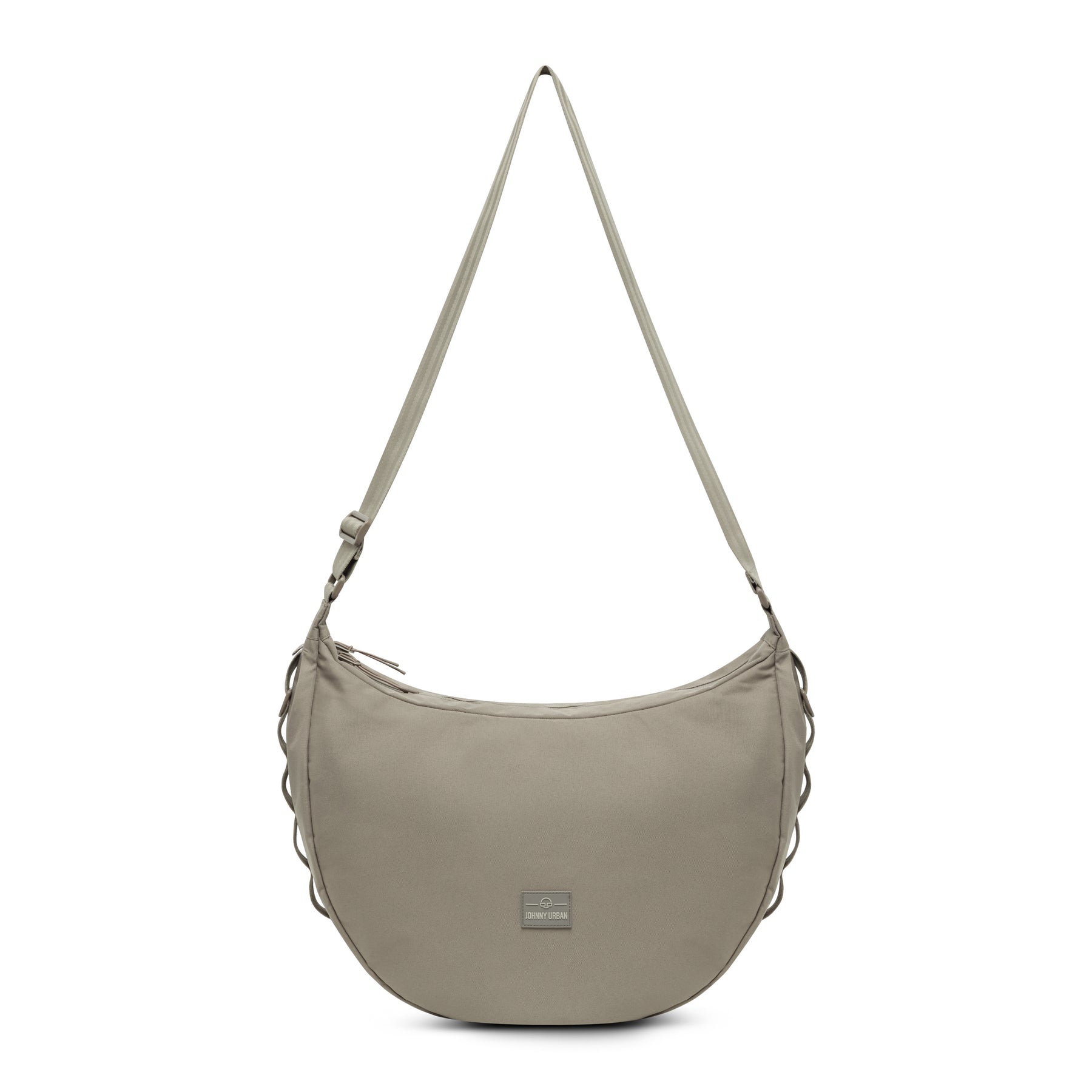 Halbmond-Tasche Ally XL von Johnny Urban, beige, mit verstellbarem Schultergurt und seitlichen Schlaufen