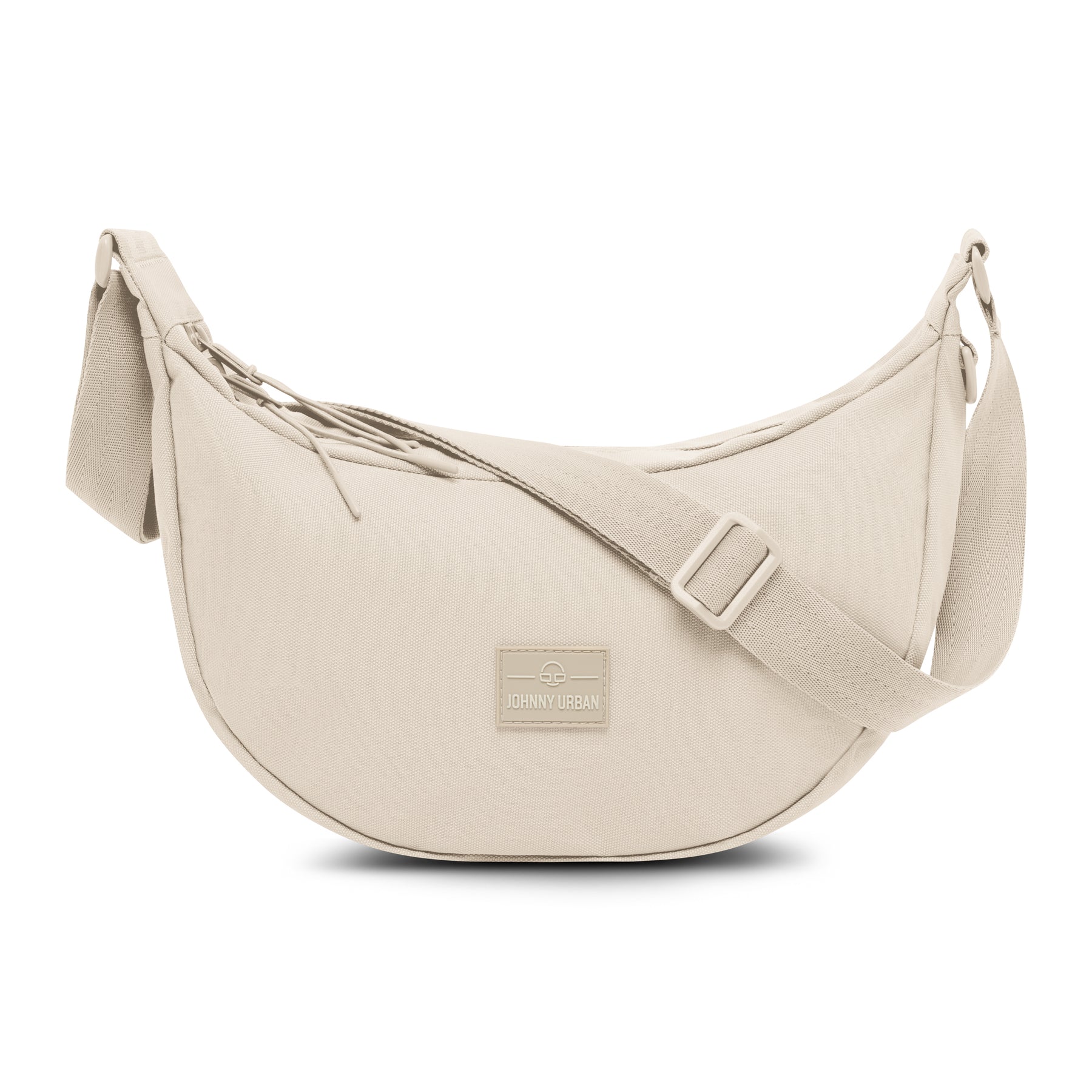 Sandfarbene Halbmond-Tasche 'Ally Medium' von Johnny Urban mit verstellbarem Schultergurt