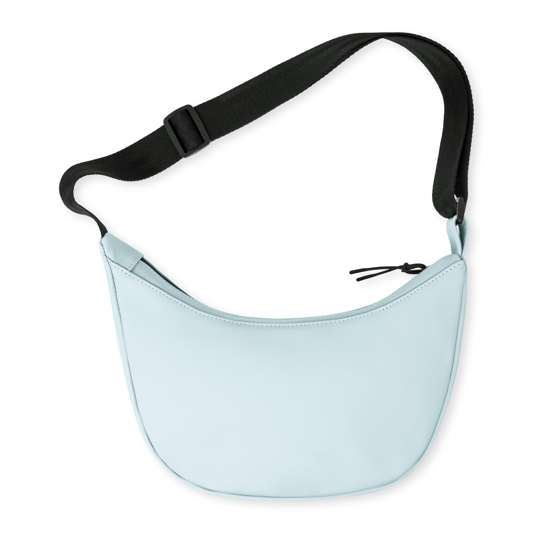 Half Moon Bag 'Rory' in hellblau mit verstellbarem schwarzen Gurt