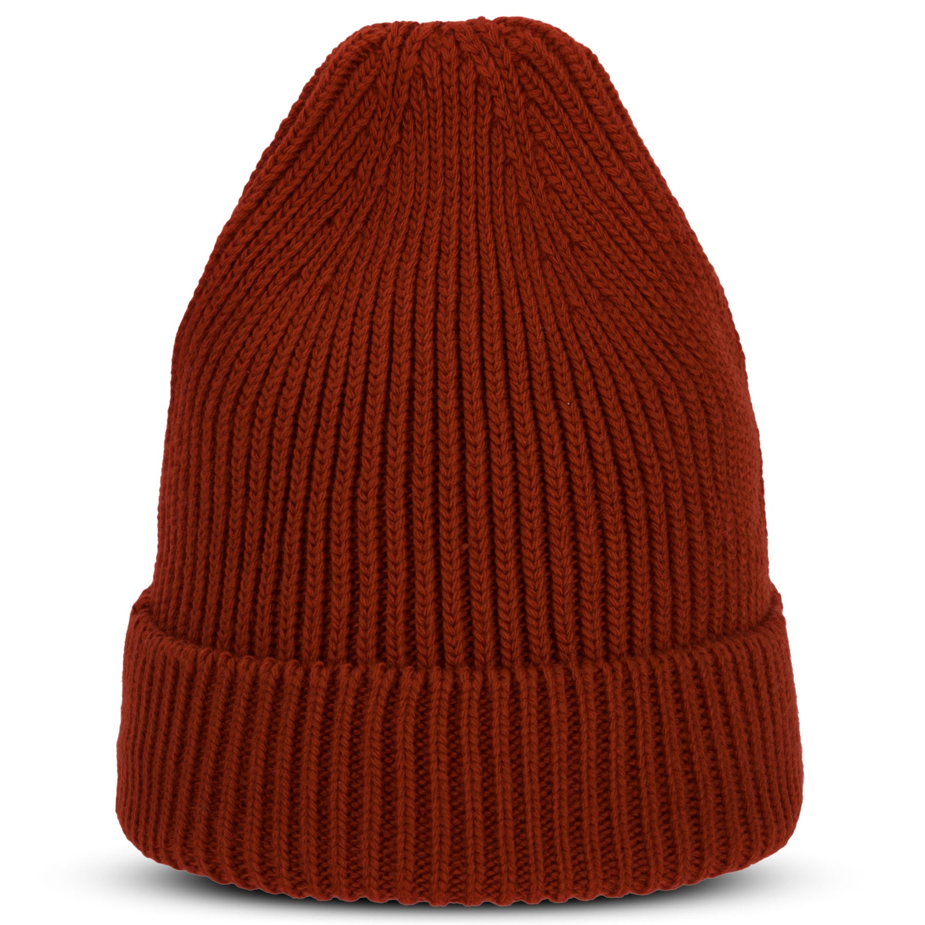 Strickmütze 'Billie' in dunkelrot mit Umschlag