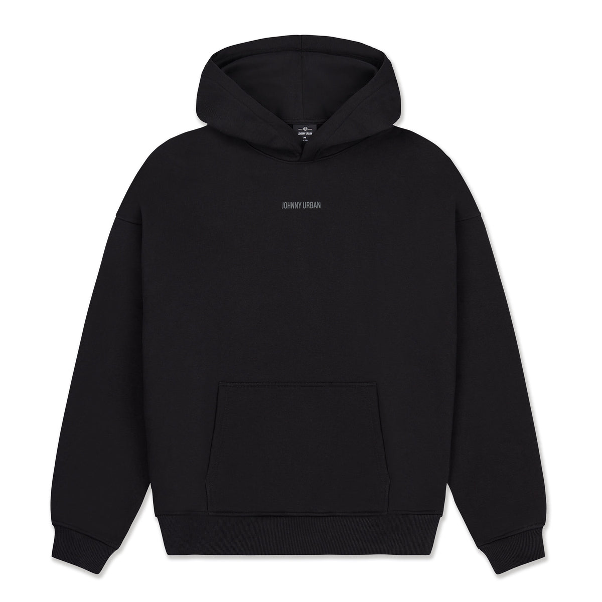 Oversized Hoodie 'Cody' von Johnny Urban in Schwarz mit kleiner Aufschrift