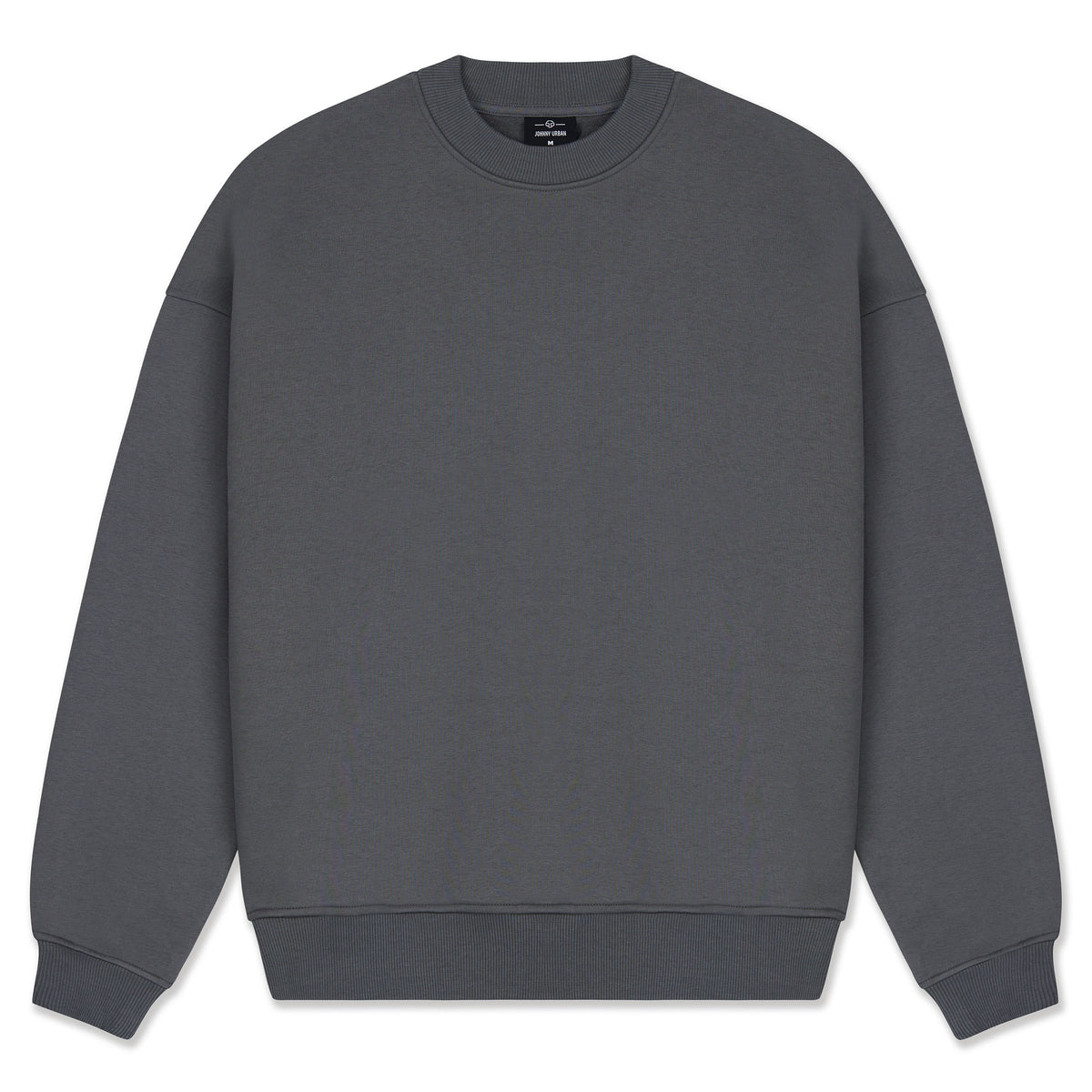 Oversize Crewneck 'Carter' Pullover in Grau von Johnny Urban mit gerippten Bündchen