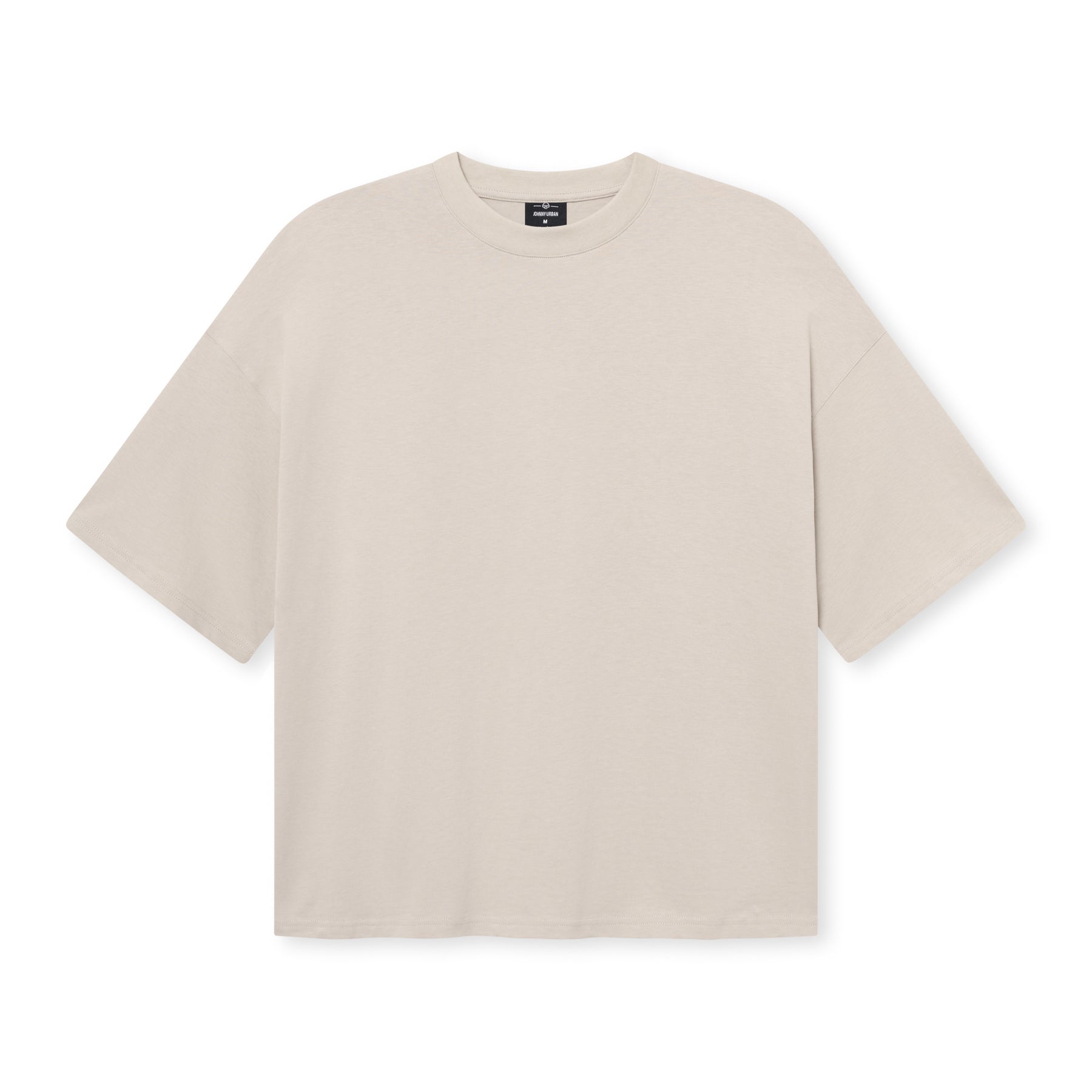 Oversize-T-Shirt 'Vic' von Johnny Urban in Sandfarben mit kurzen Ärmeln und rundem Ausschnitt