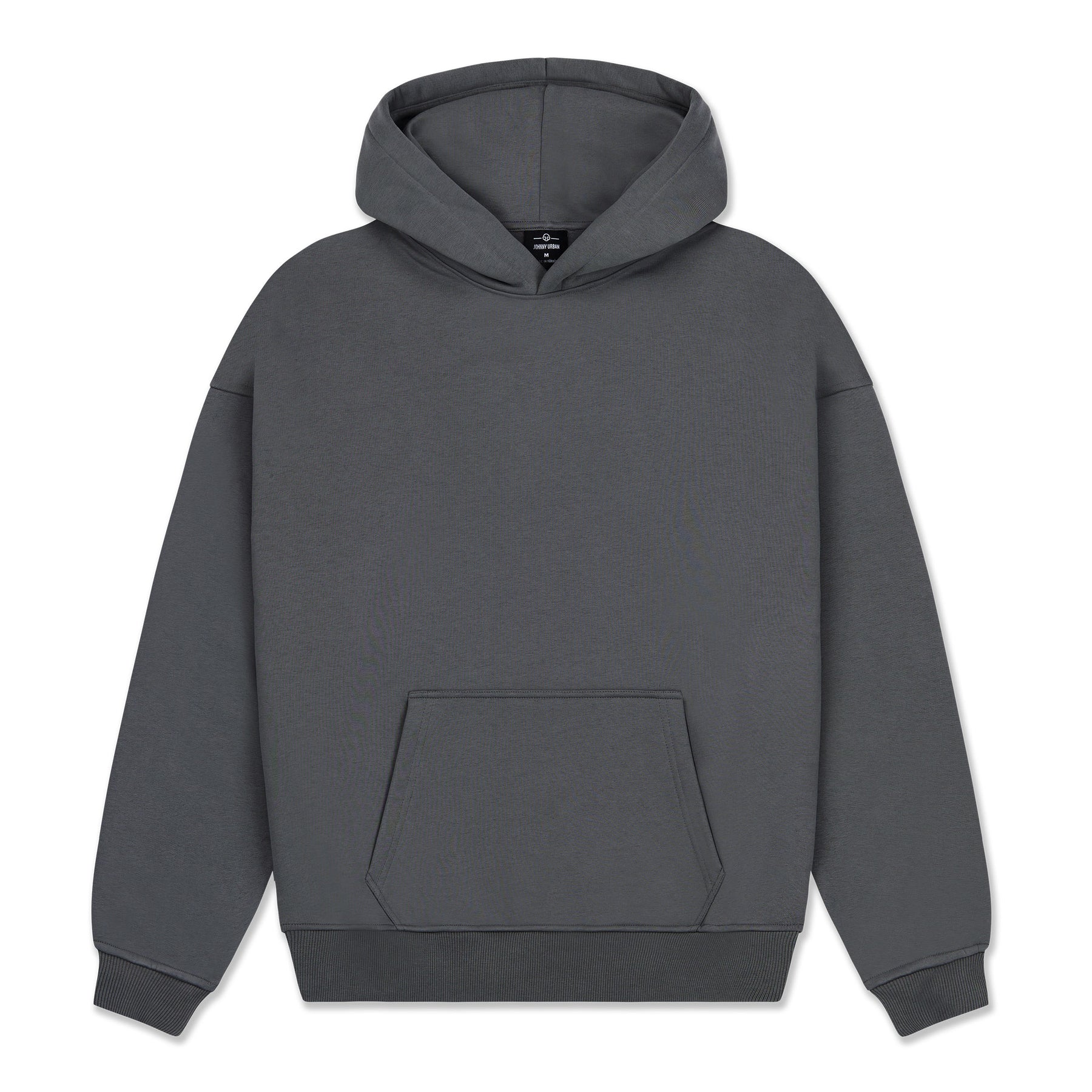 Dunkelgrauer Oversized Hoodie 'Cody' von Johnny Urban mit Kängurutasche und Kapuze