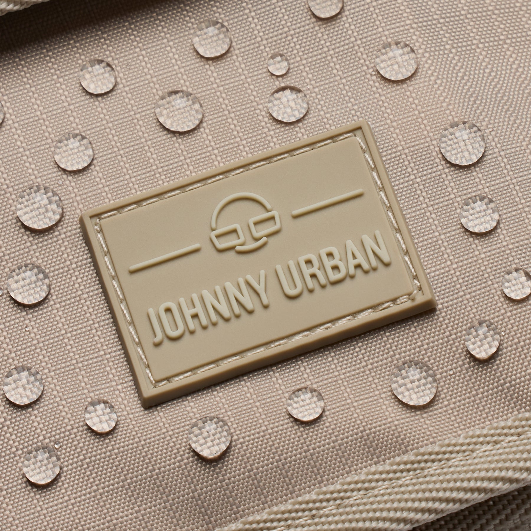 Beiges wasserabweisendes Material mit Johnny Urban Logo auf Portemonnaie ‚Troy‘