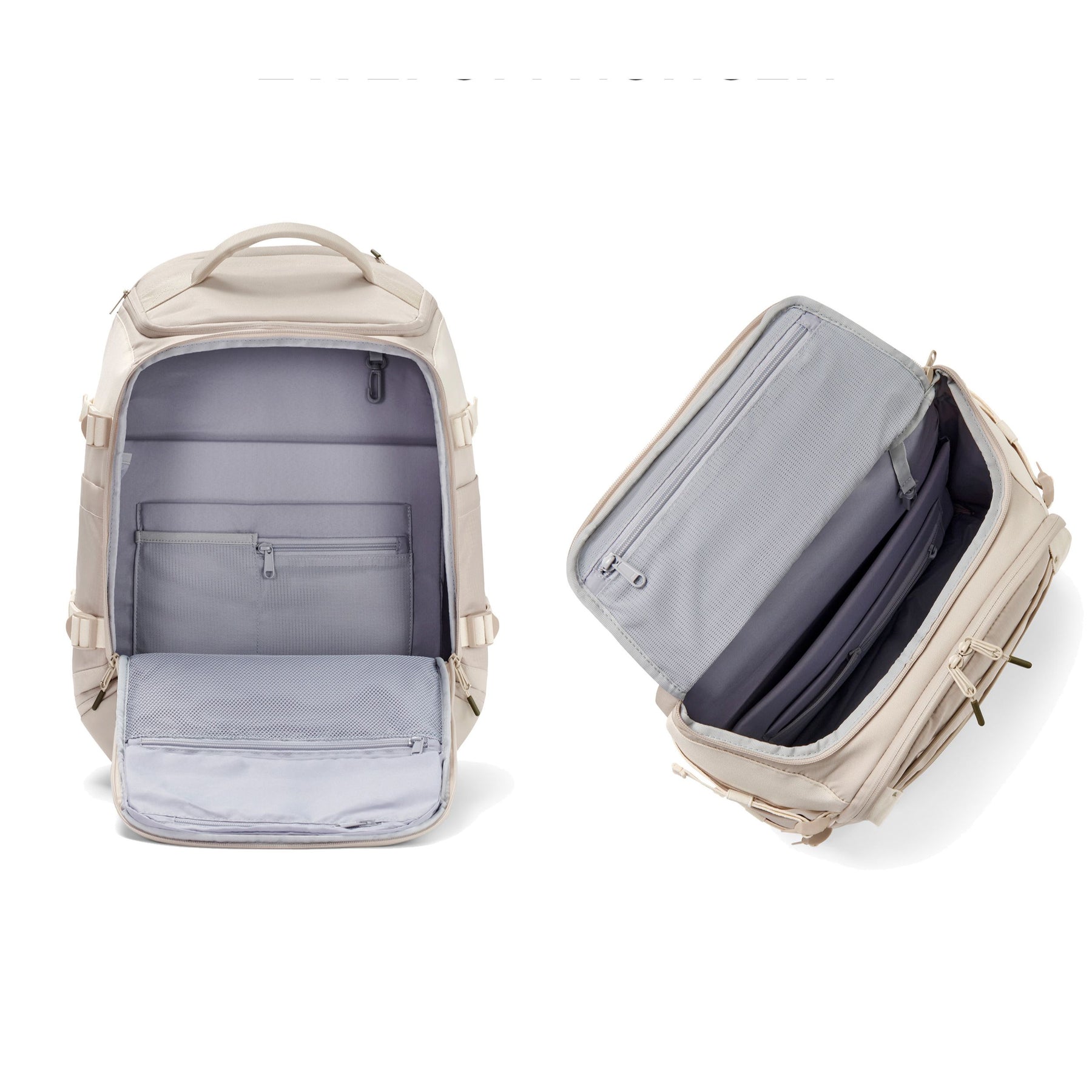 Beiger Reiserucksack 'Jack' von Johnny Urban mit mehreren Innenfächern und gepolstertem Laptopfach