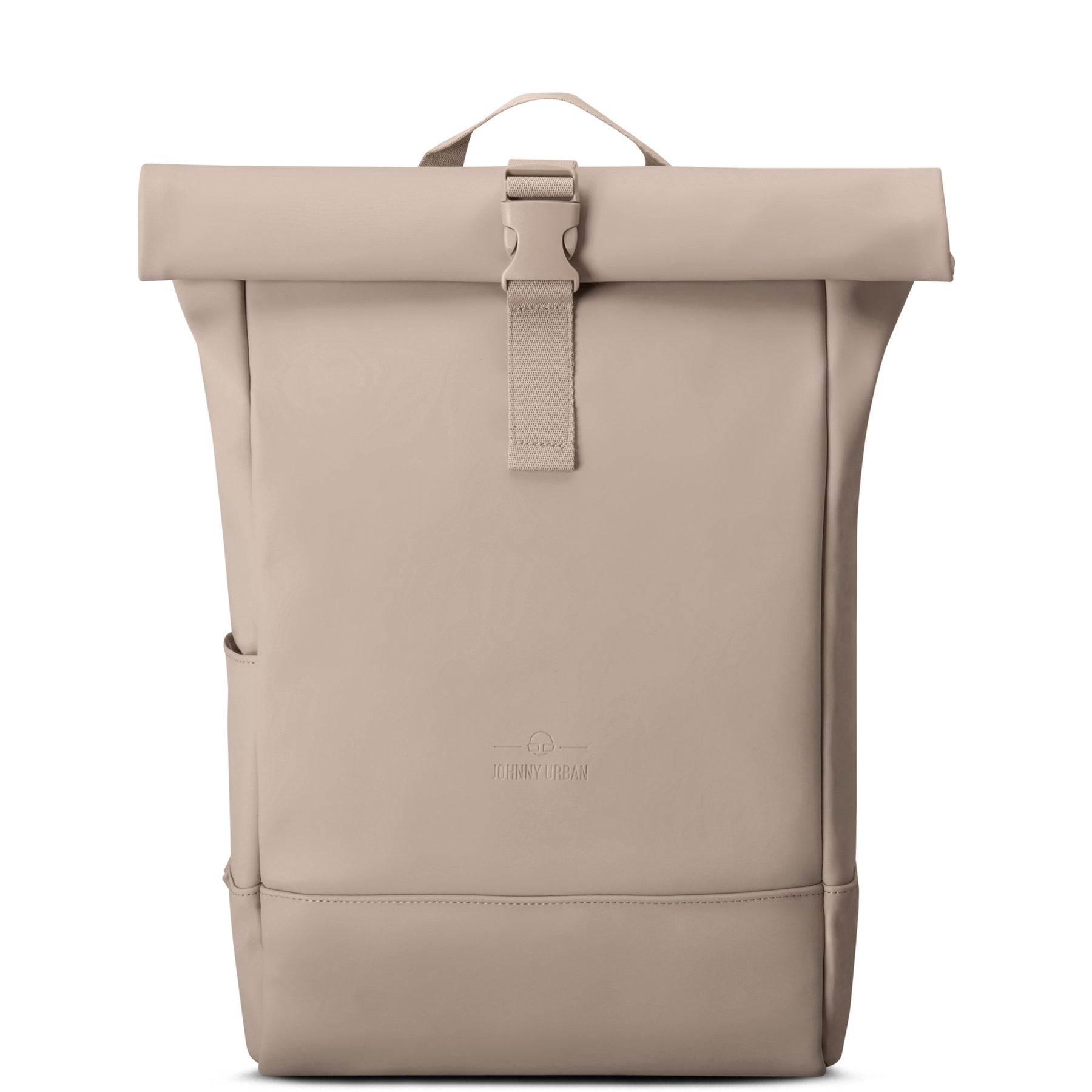 Beiger Rolltop-Rucksack 'Harvey Medium' von Johnny Urban mit Klappverschluss und Trageschlaufe