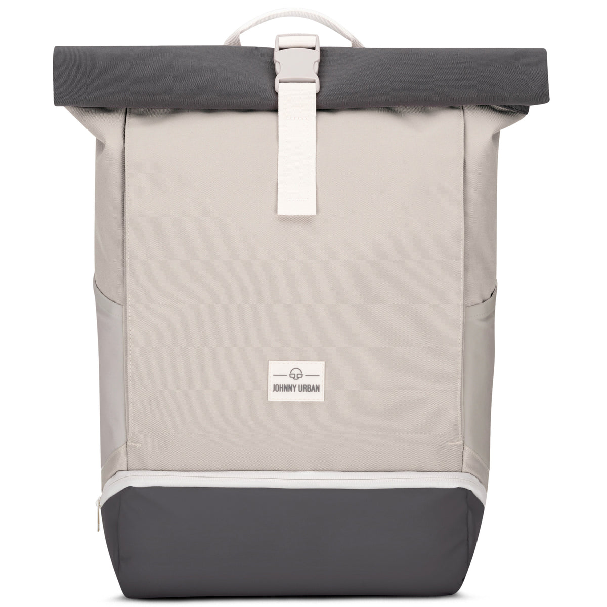 Rolltop Rucksack 'Allen Large' von Johnny Urban in Beige und Grau mit Frontverschluss und Logo