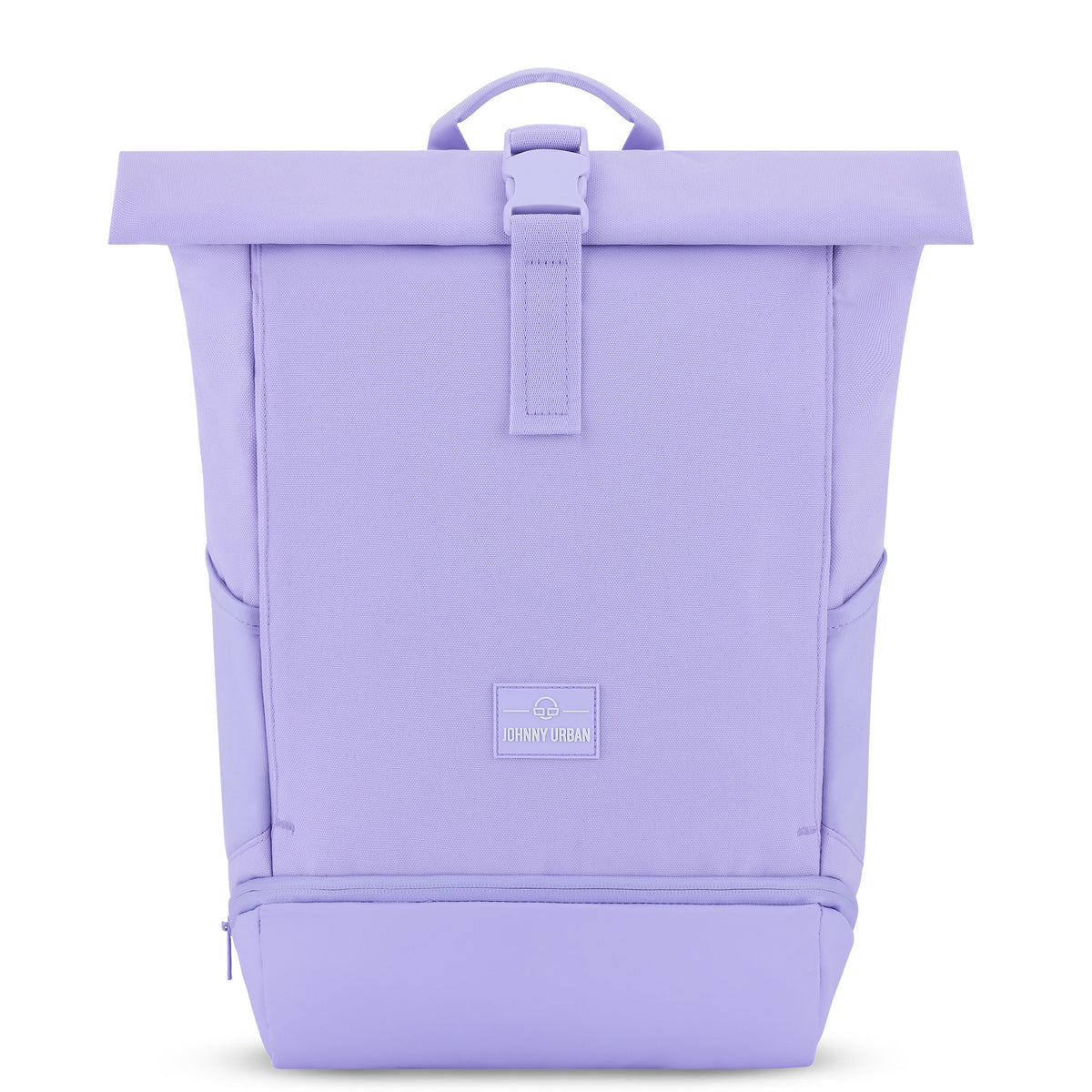 Johnny Urban Rolltop Rucksack Allen Medium in flieder-lila, rechteckige Form mit Klappverschluss und Frontlogo