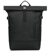 Großer schwarzer Rolltop Rucksack 'Harvey Large' von Johnny Urban aus wasserdichtem Material mit seitlichen Schnallen