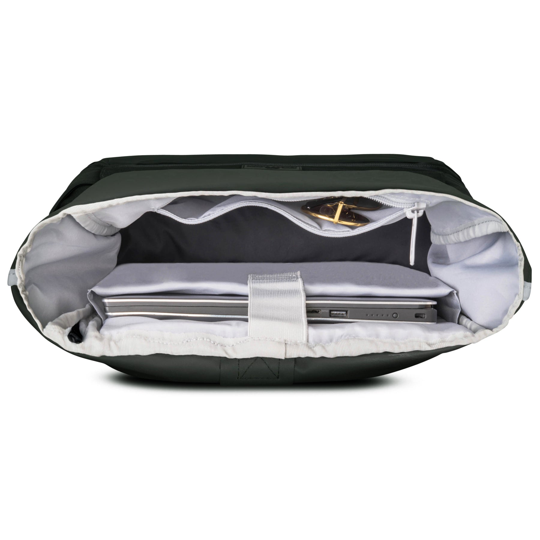 Grüner Johnny Urban Rolltop Rucksack Allen Medium mit Laptopfach und Organizer-Innenfach