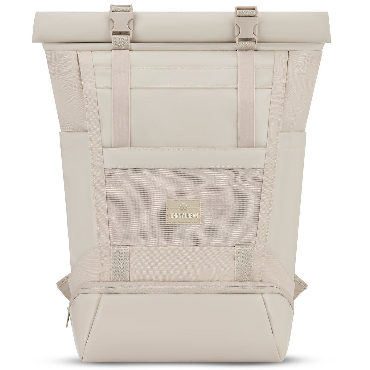 Beiger Rolltop-Rucksack 'Ashton' von Johnny Urban, moderner rechteckiger urbane Stil, aus robustem Material