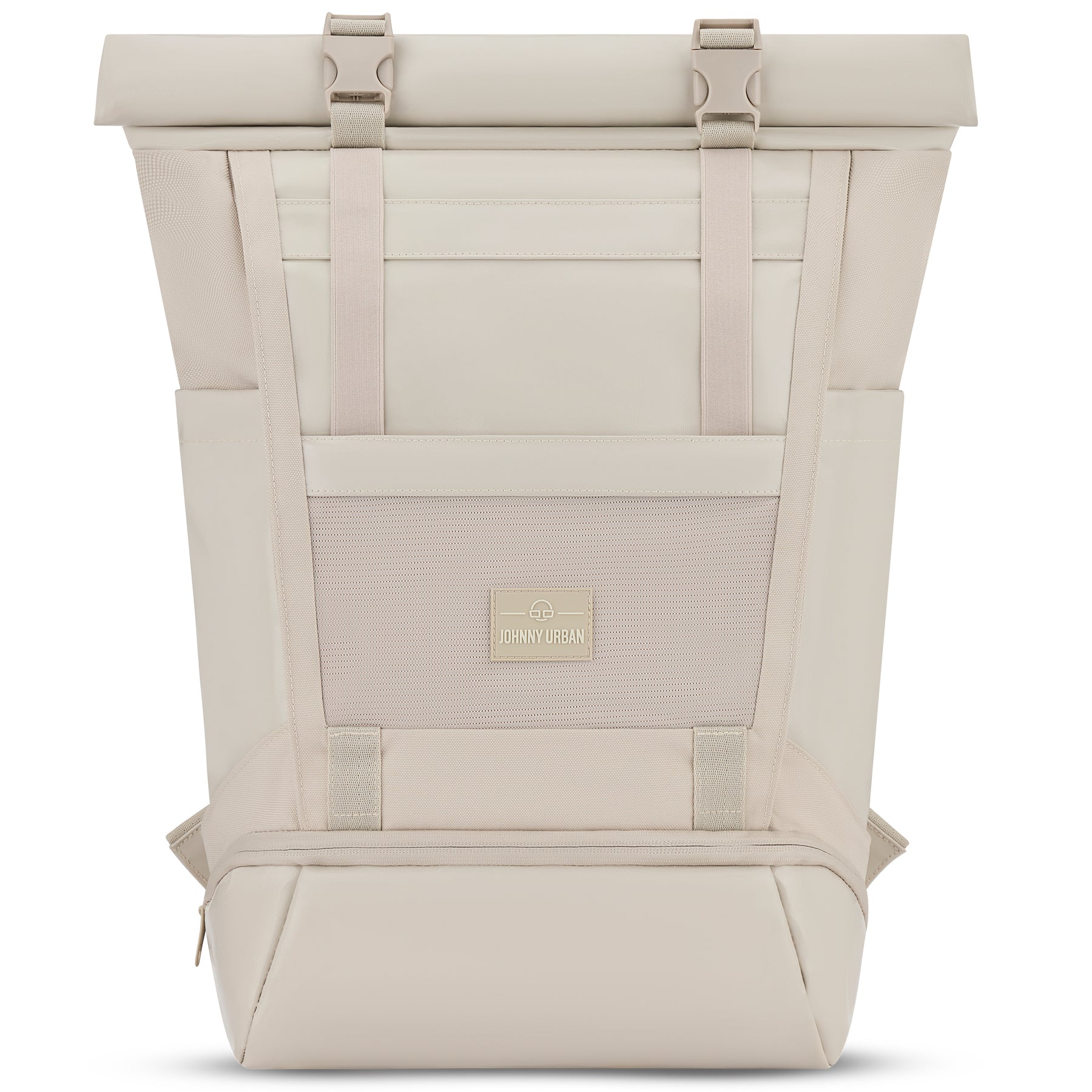 Beiger Rolltop-Rucksack 'Ashton' von Johnny Urban, moderner rechteckiger urbane Stil, aus robustem Material