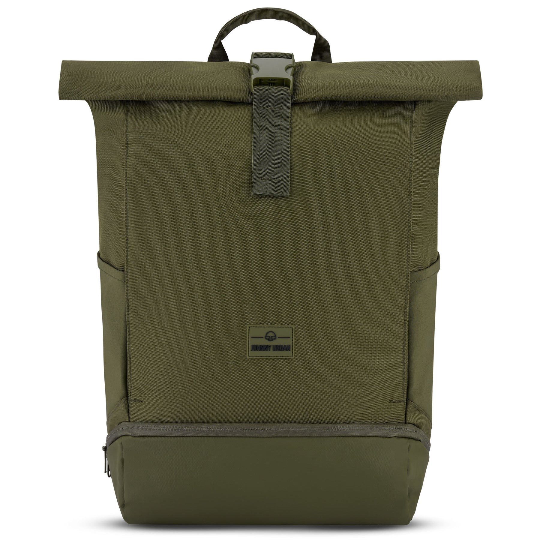 Großer olivgrüner Rolltop Rucksack 'Allen XL' von Johnny Urban mit Schnallenverschluss