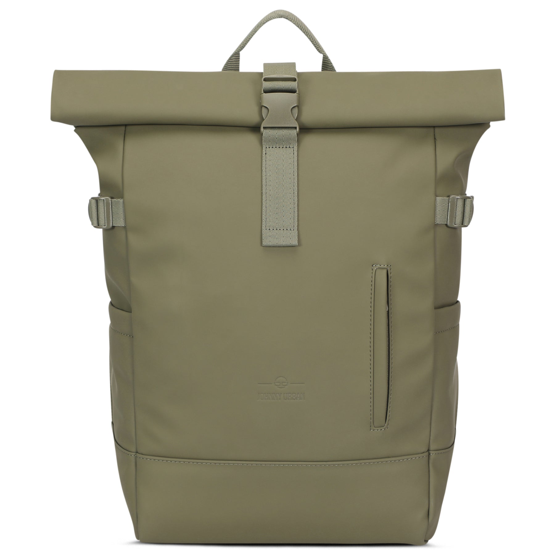 Rolltop Rucksack 'Harvey Large' von Johnny Urban in Olivgrün mit Schnallenverschluss und seitlichen Riemen