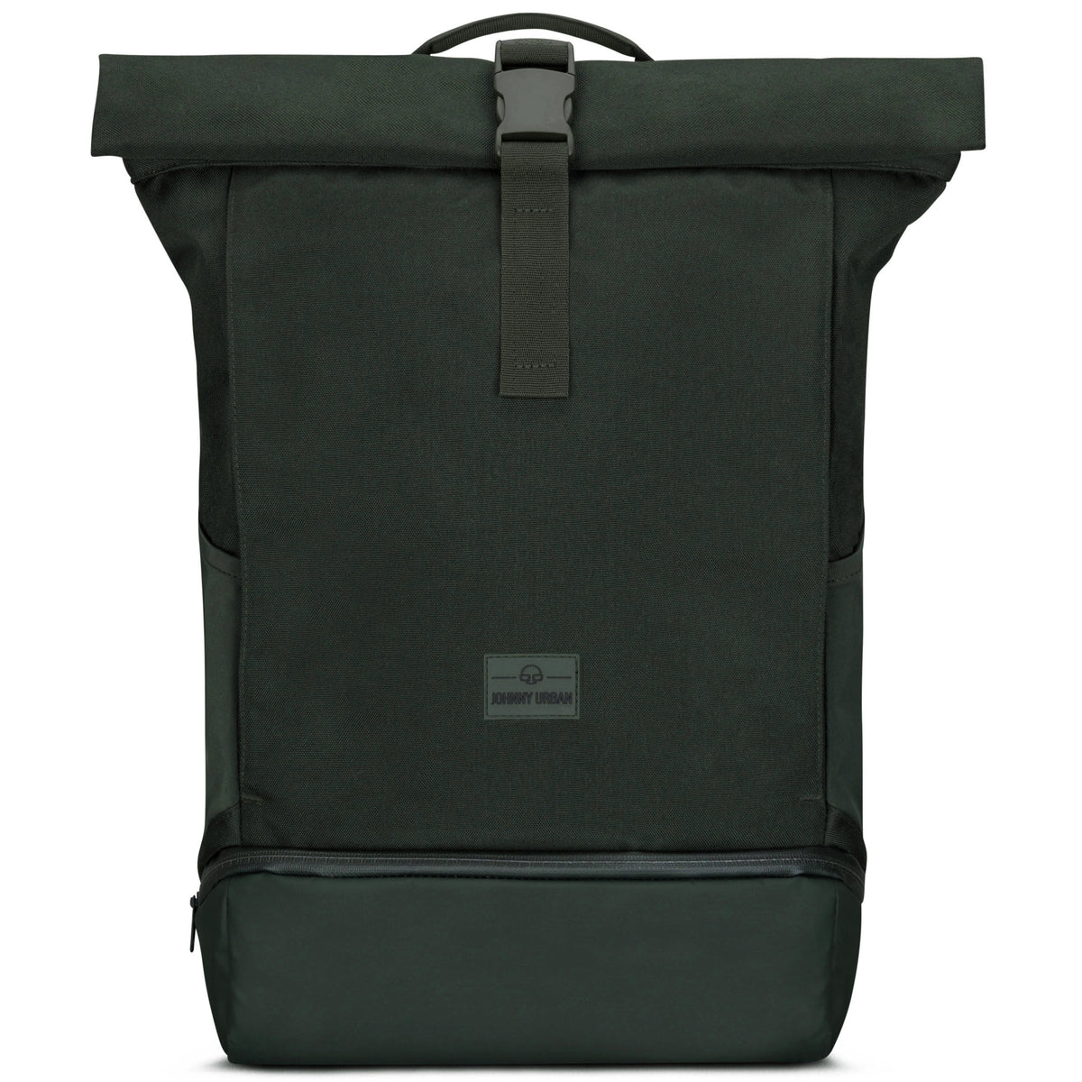 Grüner Rolltop Rucksack 'Allen Large' von Johnny Urban mit Verschlussriemen und Bodenfach