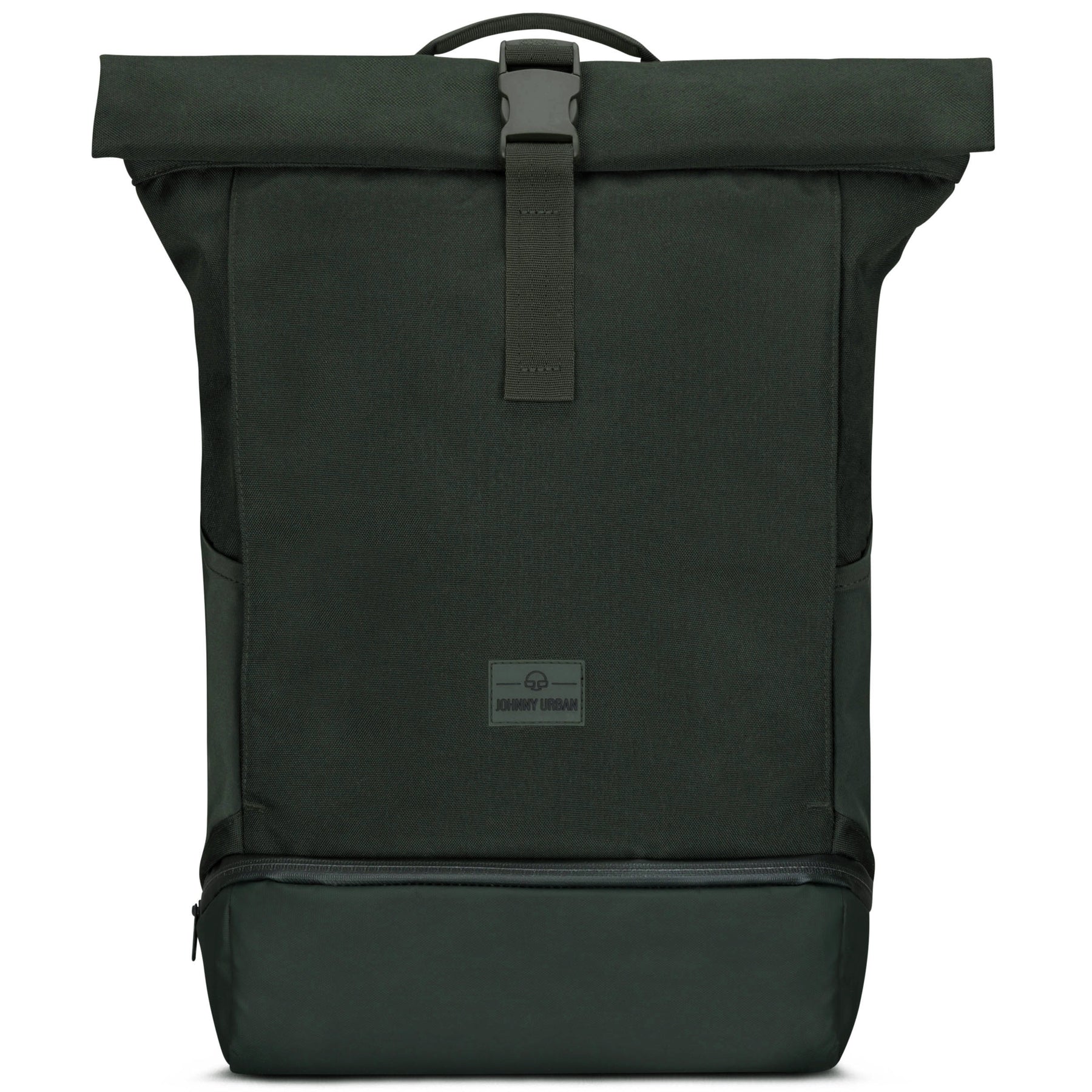 Grüner Rolltop Rucksack 'Allen Large' von Johnny Urban mit Verschlussriemen und Bodenfach