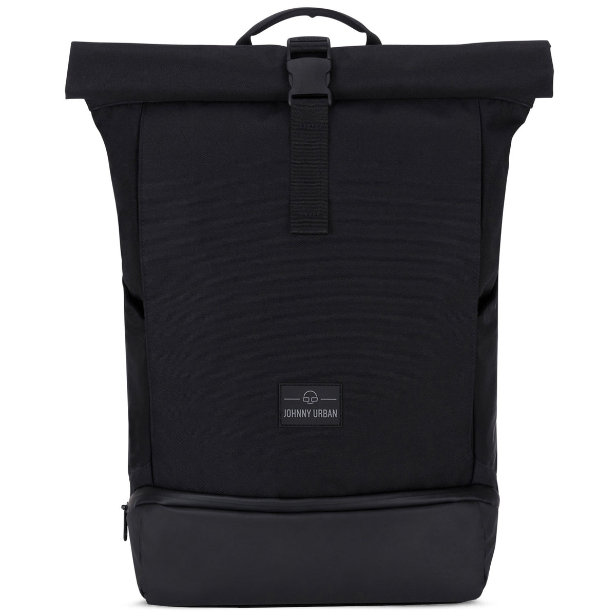 Schwarzer Rolltop-Rucksack 'Allen Large' von Johnny Urban mit ZIP-Bodenfach