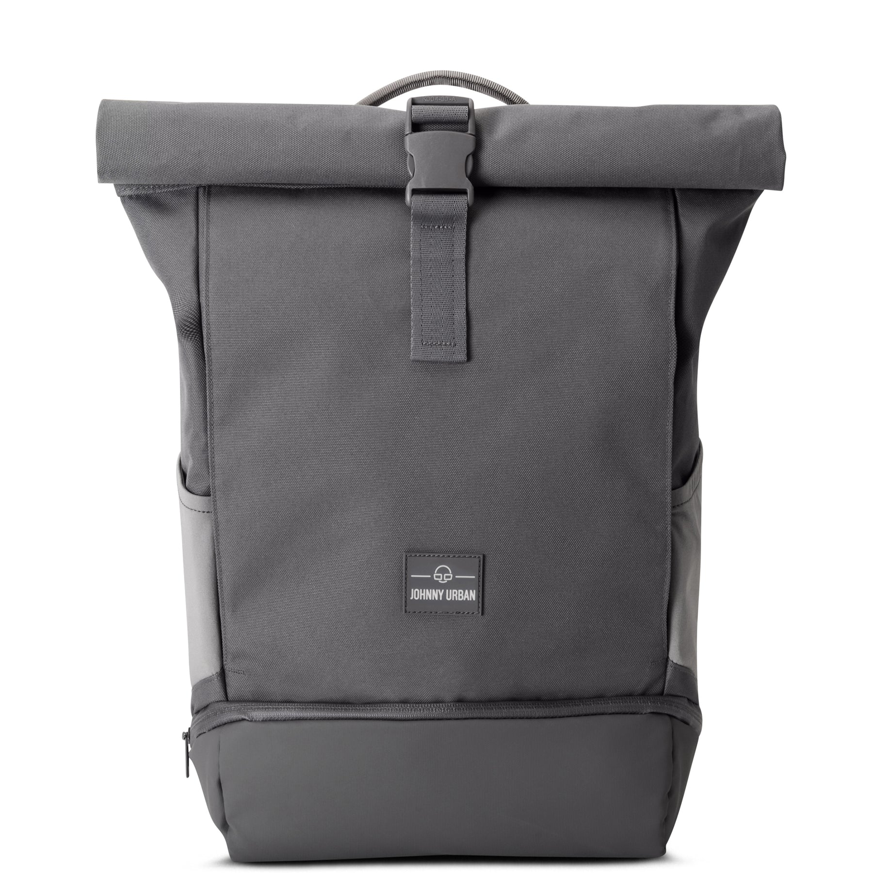 Rolltop Rucksack Allen Medium von Johnny Urban, dunkelgrau, mit Schnalle vorne und Logo