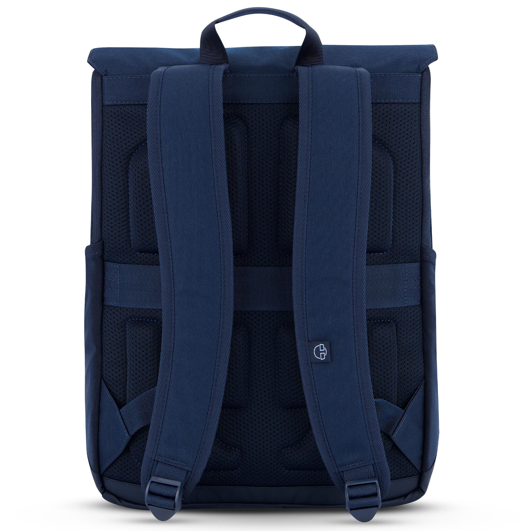 Rucksack Mika von Johnny Urban, Rückenansicht, atmungsaktive Polsterung, dunkelblau, verstellbare Schultergurte