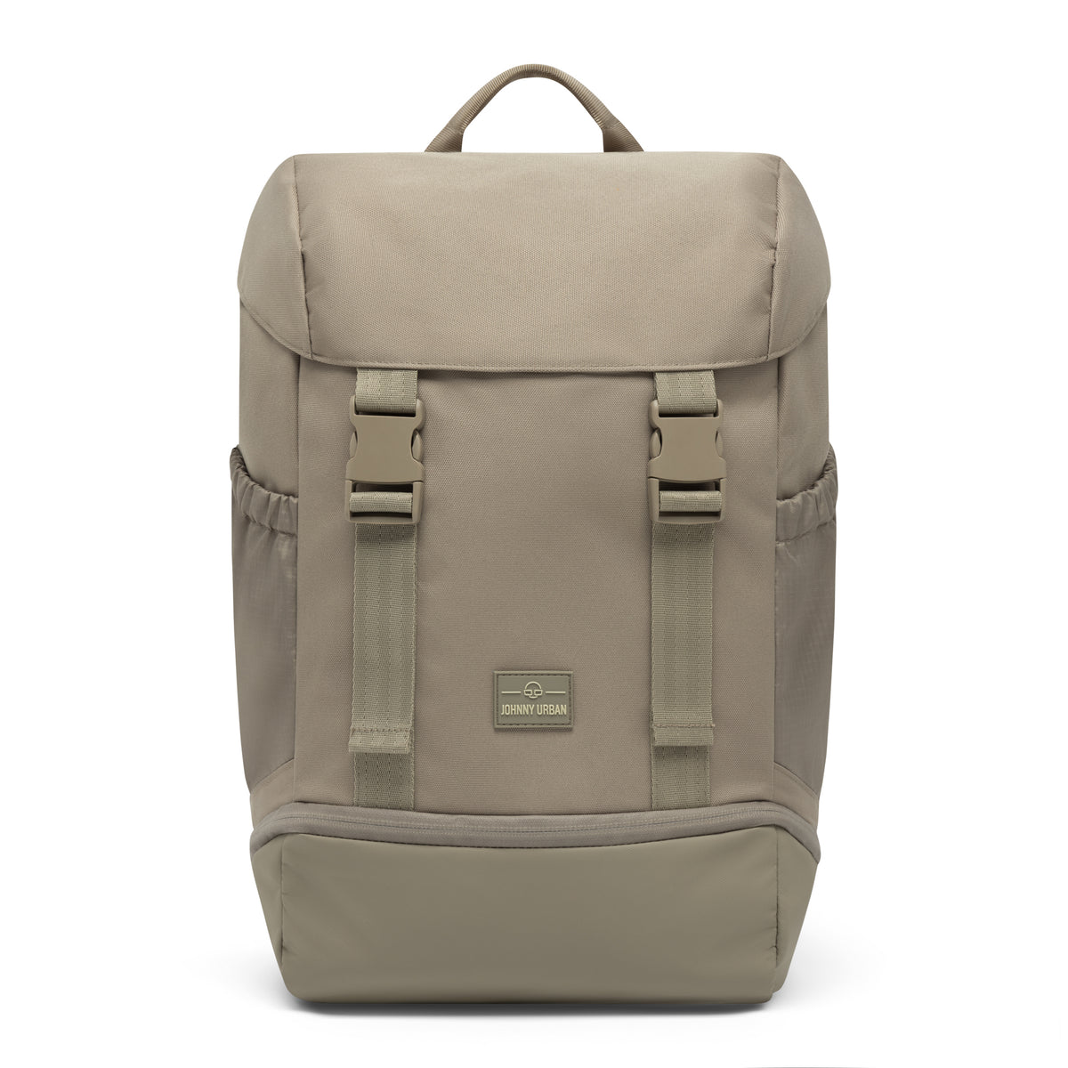 Beiger, ergonomischer Rucksack 'Nico' von Johnny Urban mit Klappe und zwei Schnallen