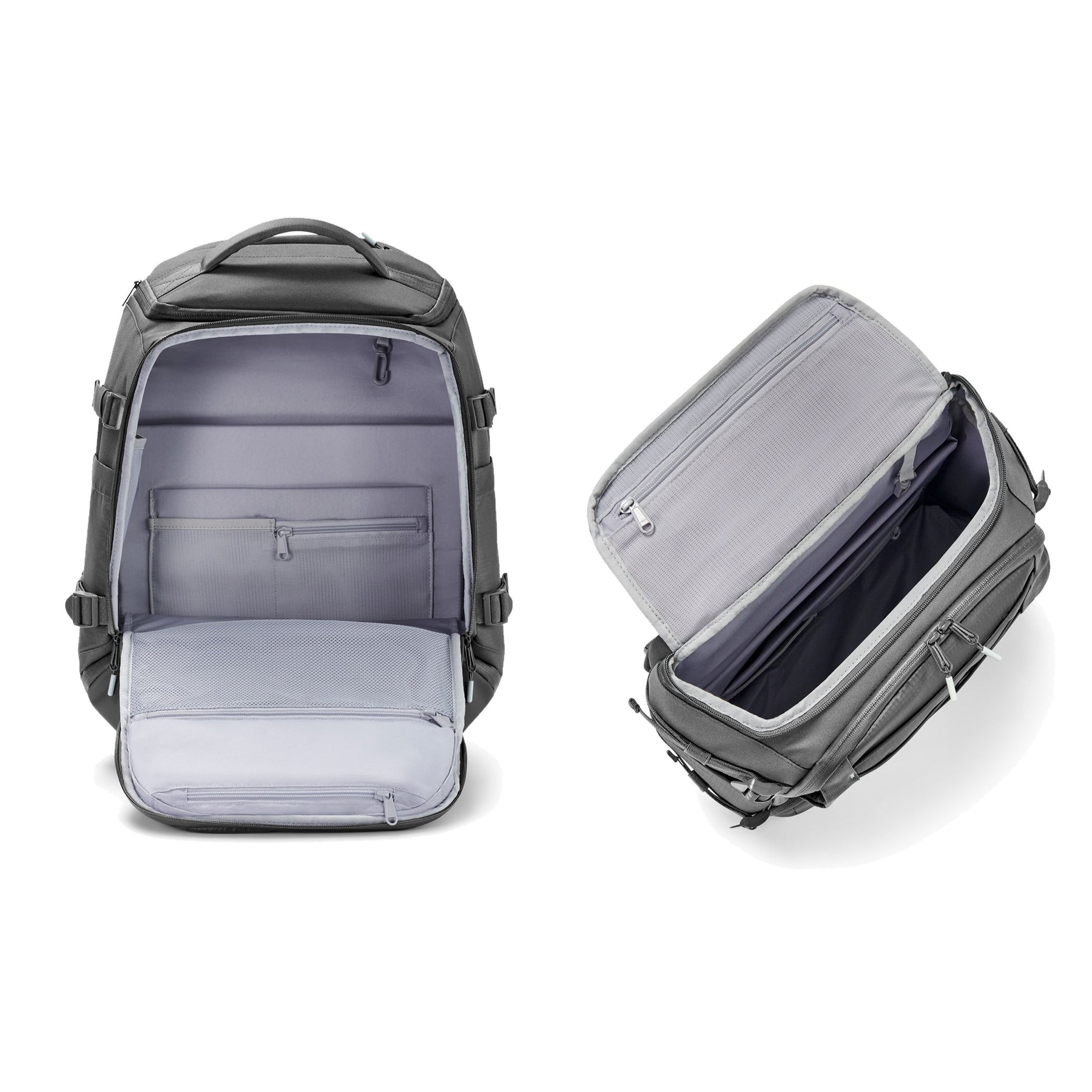 Offener schwarzer Rucksack 'Jack' von Johnny Urban mit mehreren Innenfächern und Reißverschlusstaschen