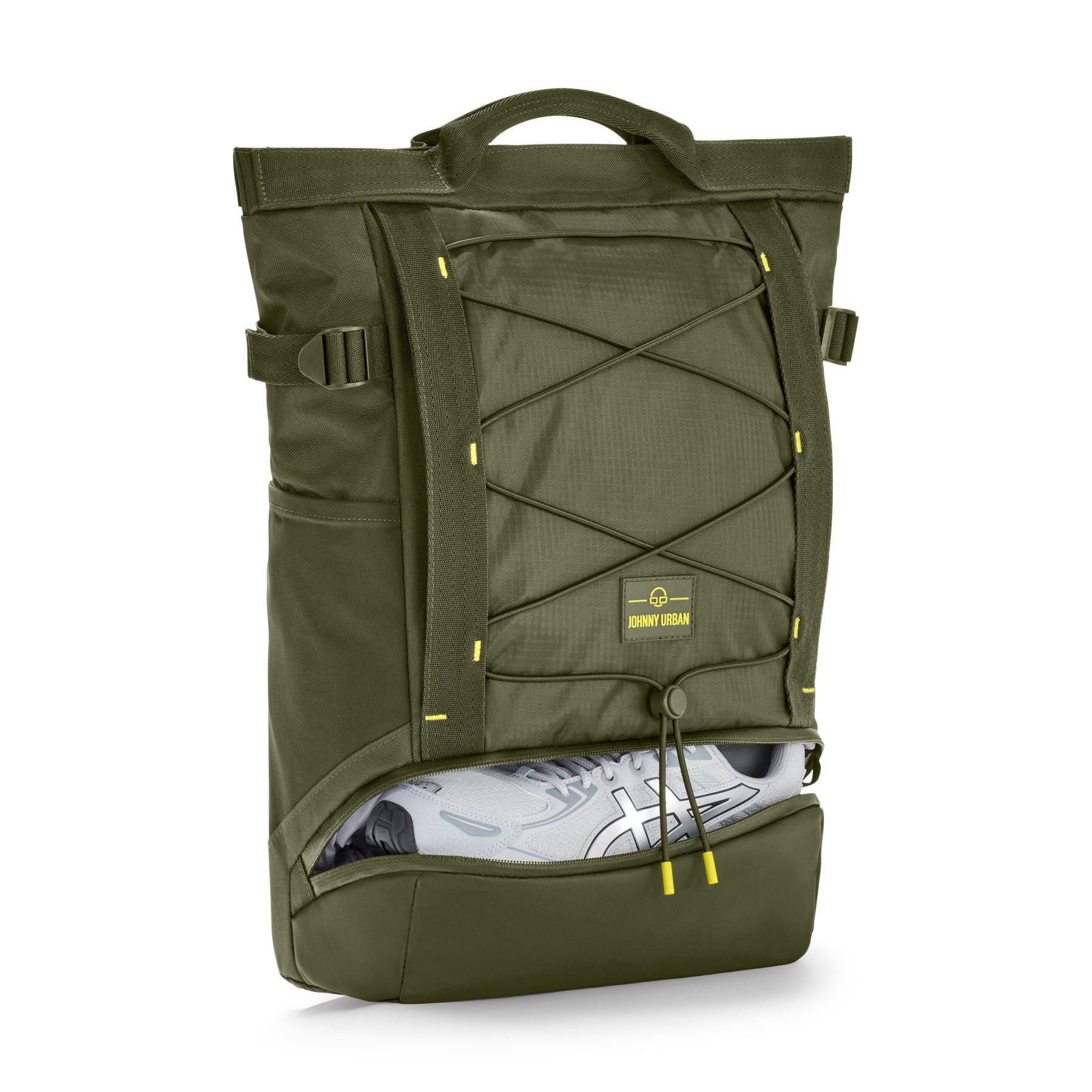 Johnny Urban Rucksack 'Harper' in Olive mit Schuhfach und Netzverschluss
