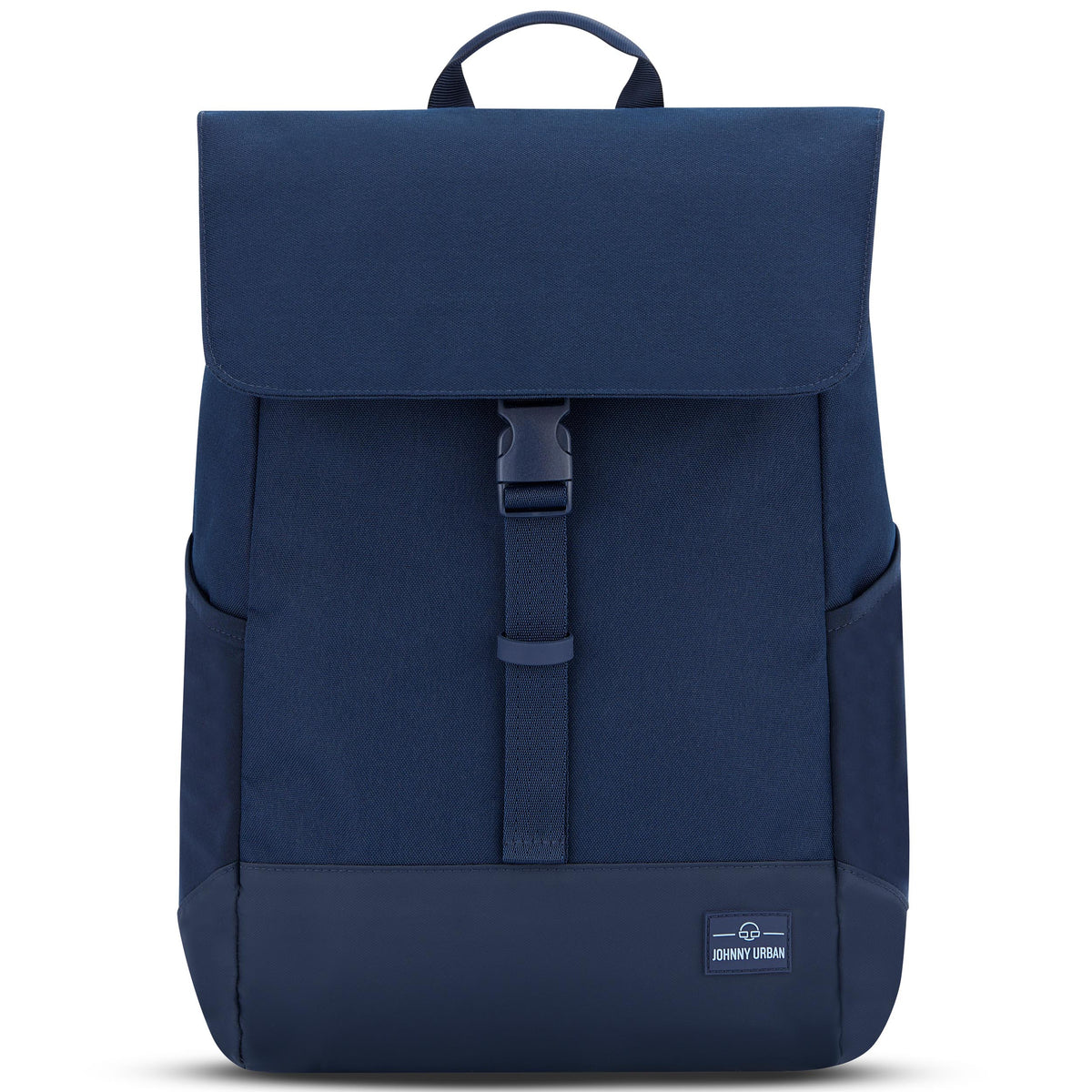 Blauer Johnny Urban Rucksack 'Mika' mit Klappe, Klickverschluss und zwei Seitentaschen