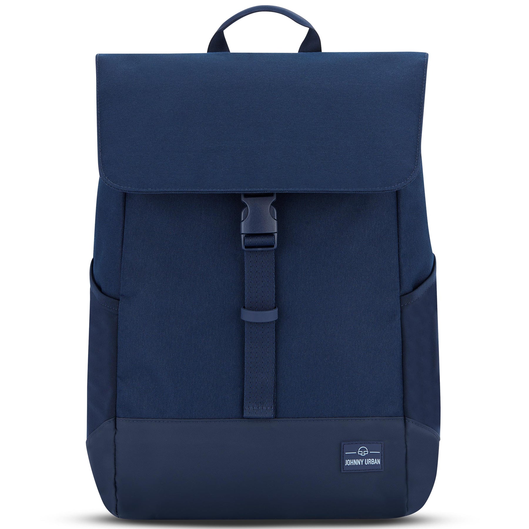 Blauer Johnny Urban Rucksack 'Mika' mit Klappe, Klickverschluss und zwei Seitentaschen