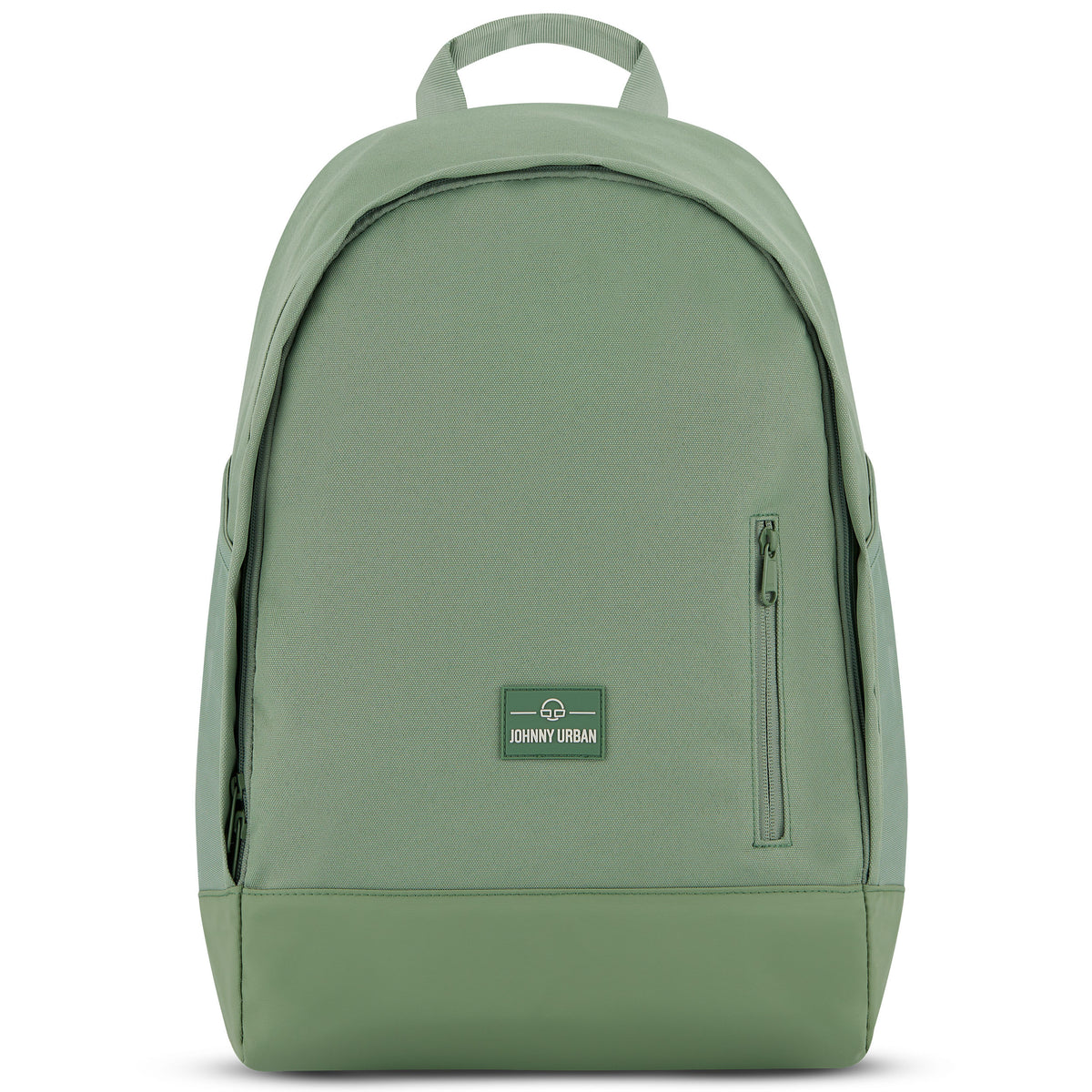 Grüner Schulrucksack 'Neo' von Johnny Urban mit Fronttasche und Logo