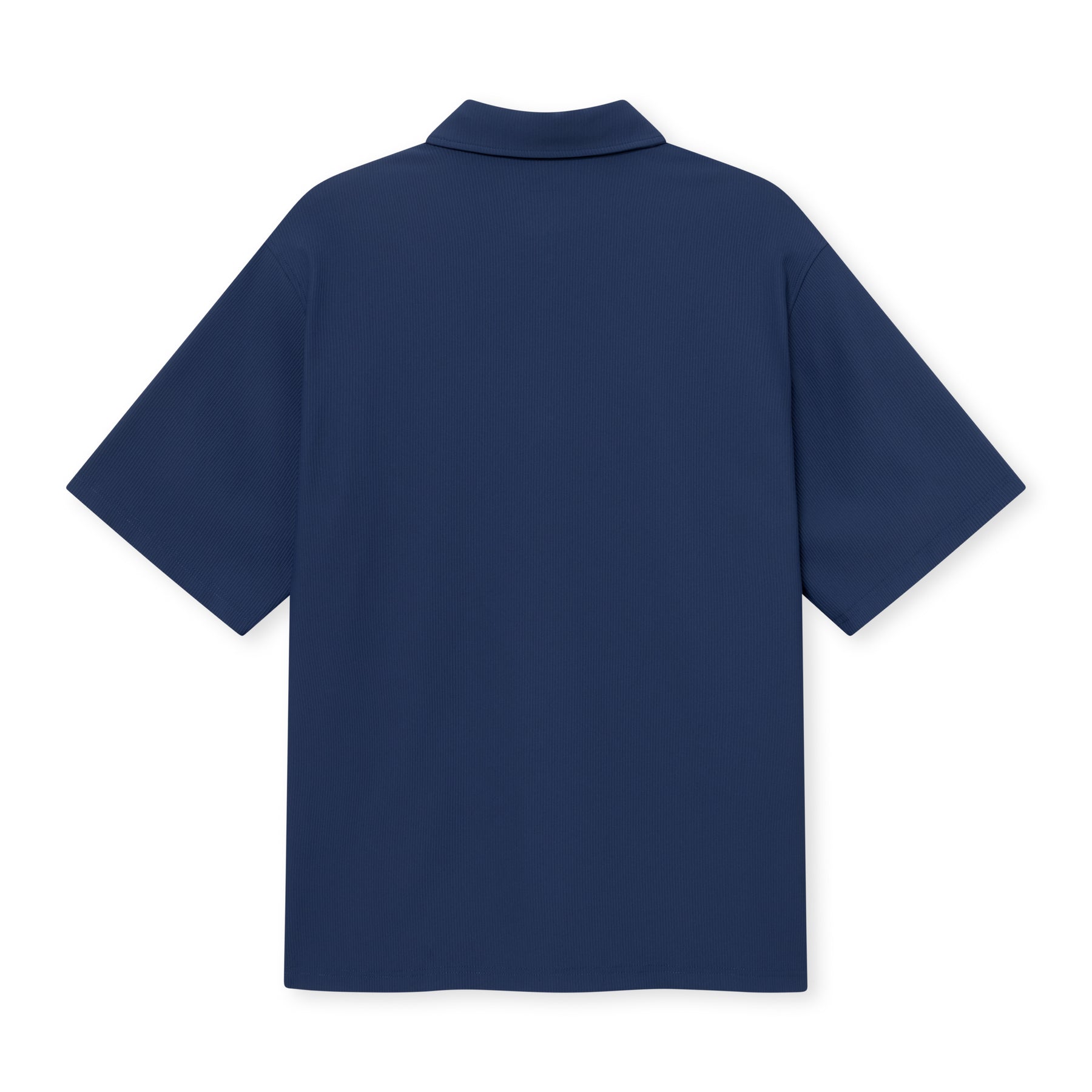 Navyblaues Herrenhemd aus der Set 'Mason' Kollektion, Kurzarm, Rückansicht