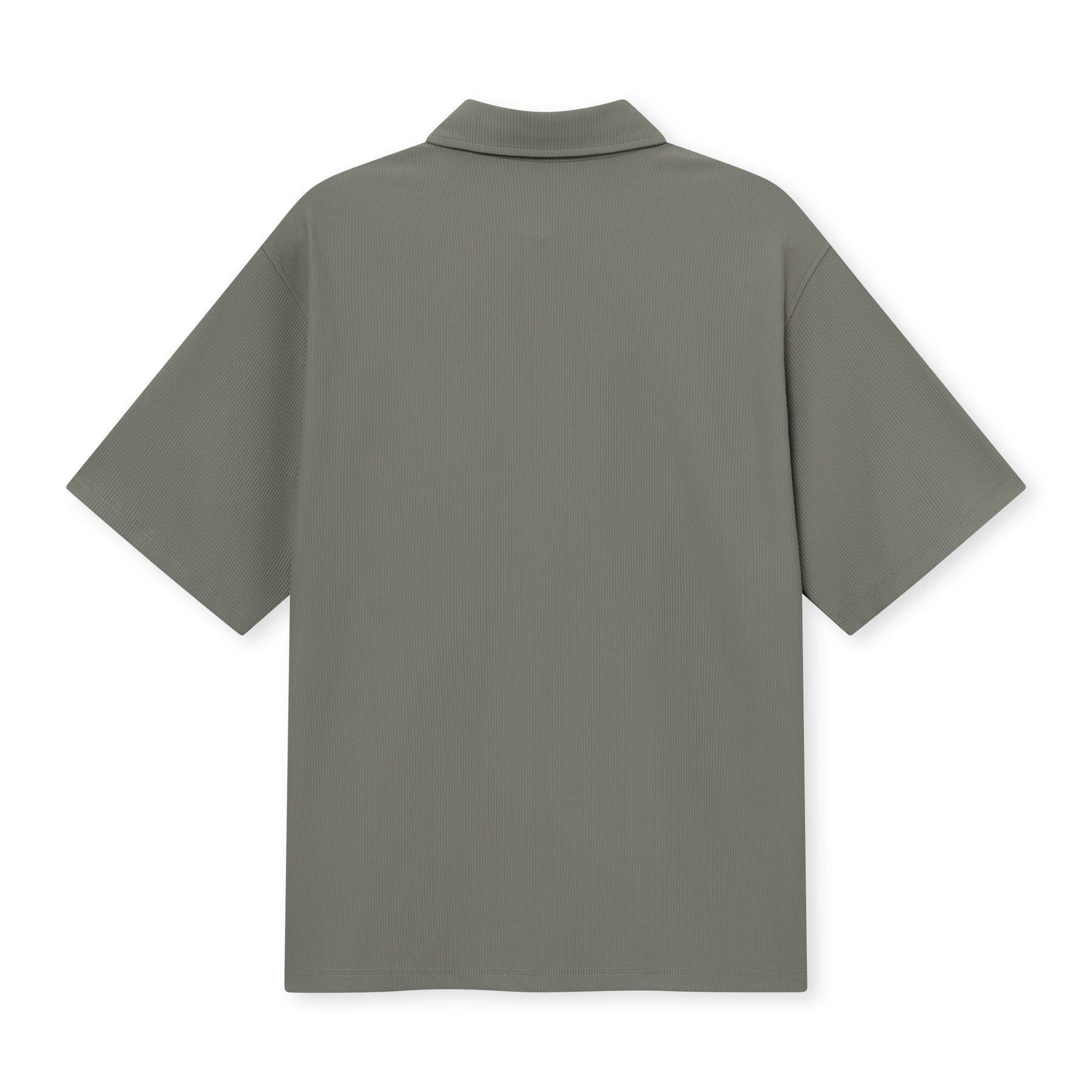 Herrenhemd 'Mason' in olivgrün-grau, kurzärmlig, mit Hemdkragen